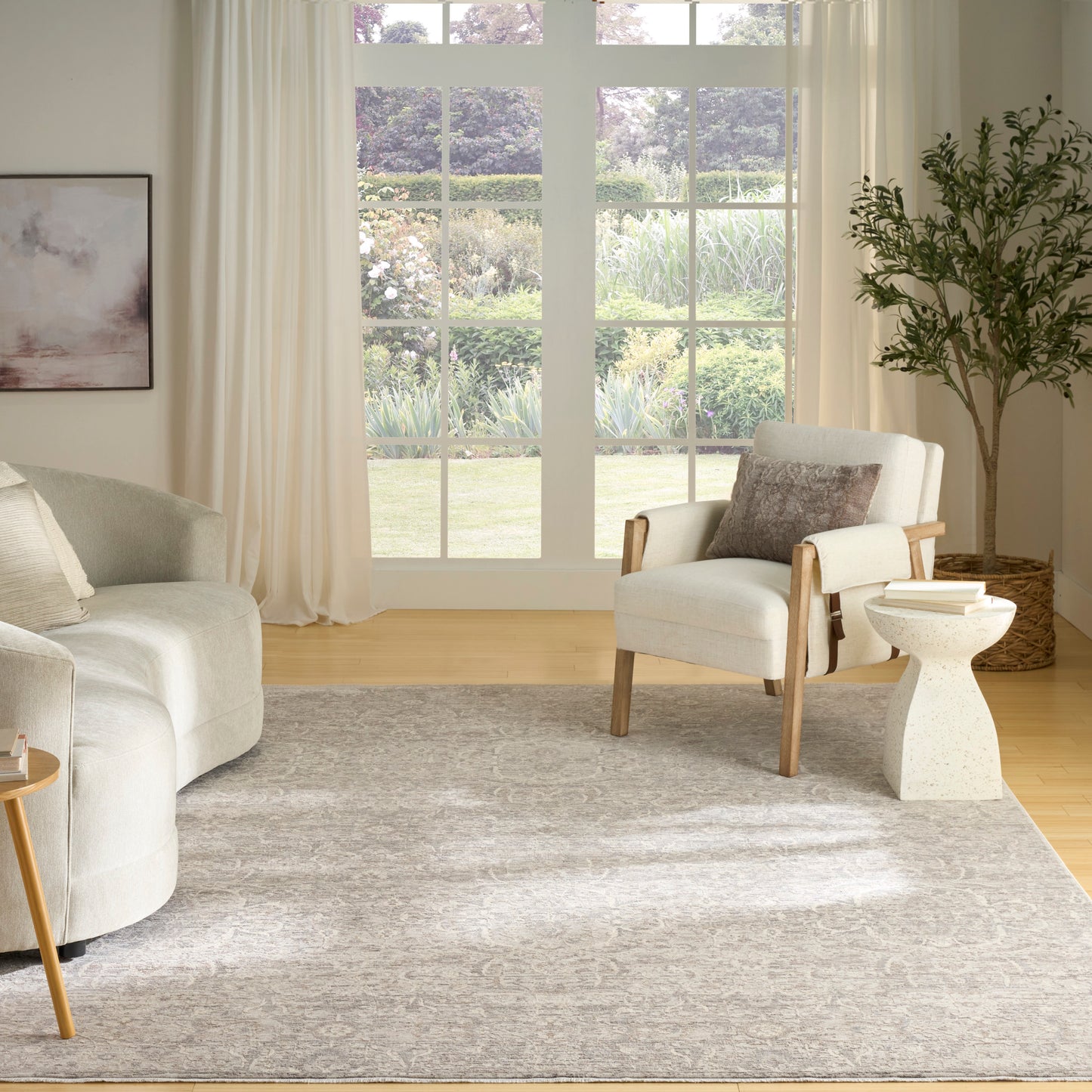 Nourison Shadows 10' x 13' Grey Vintage Indoor Rug