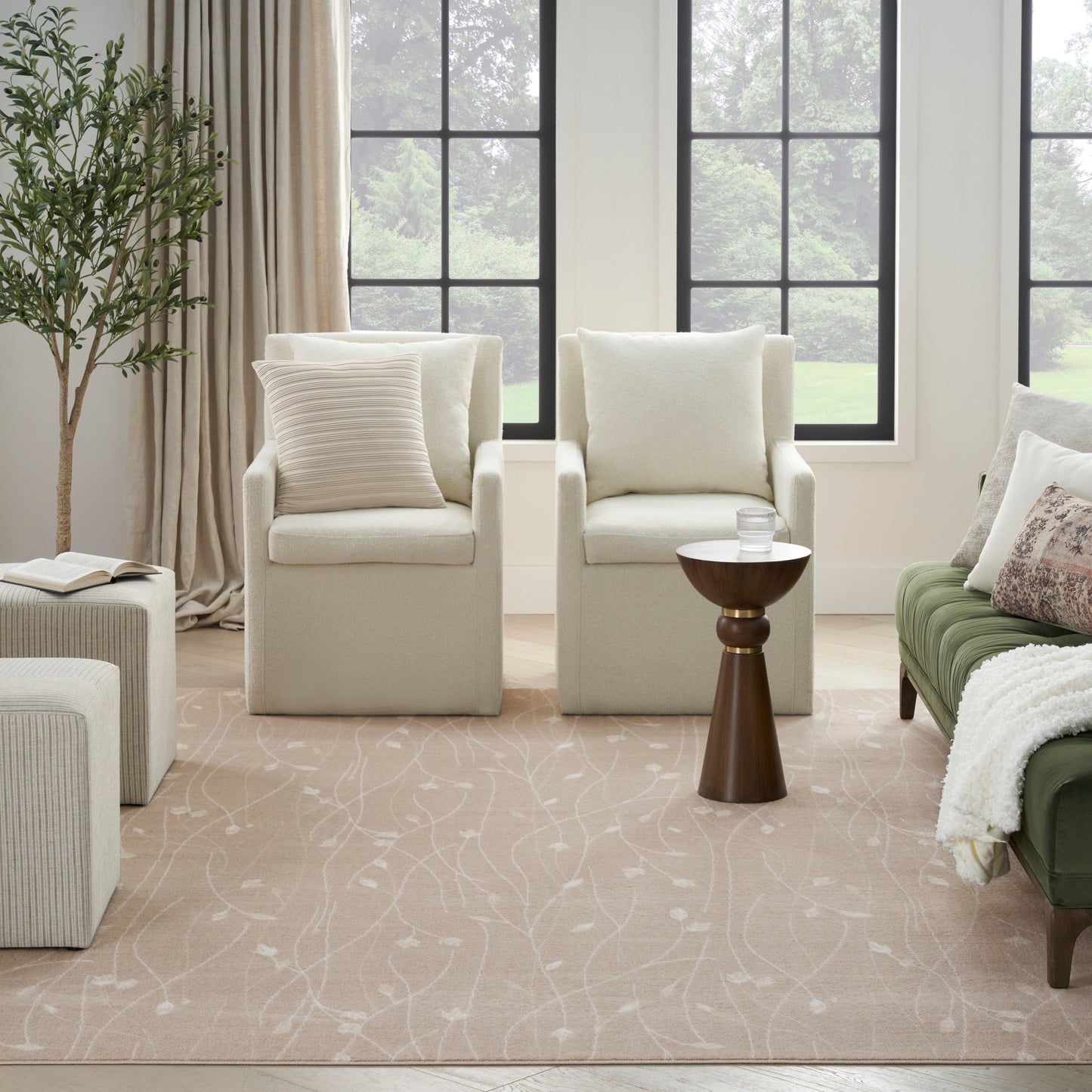Nourison Grafix 6' x 9' Beige Modern Indoor Rug