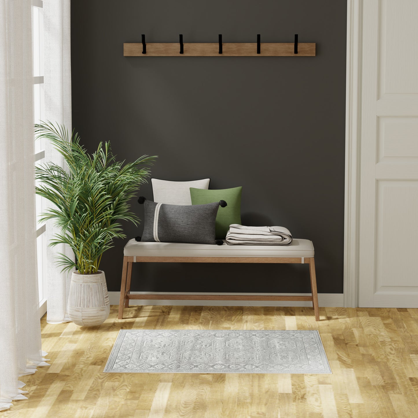 Nourison Dekor 2' x 4' Grey Vintage Indoor Rug