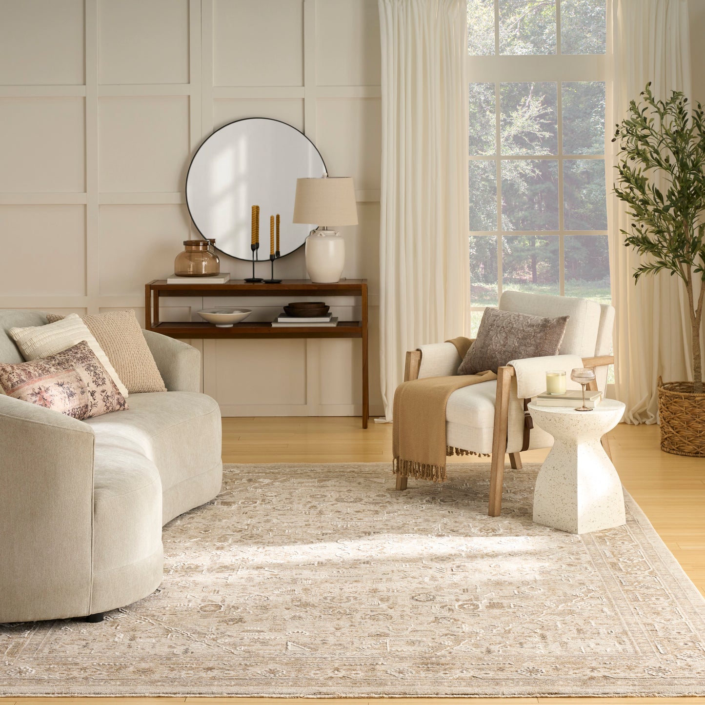 Nourison Retreat 7'10" x 10' Beige Vintage Indoor Rug