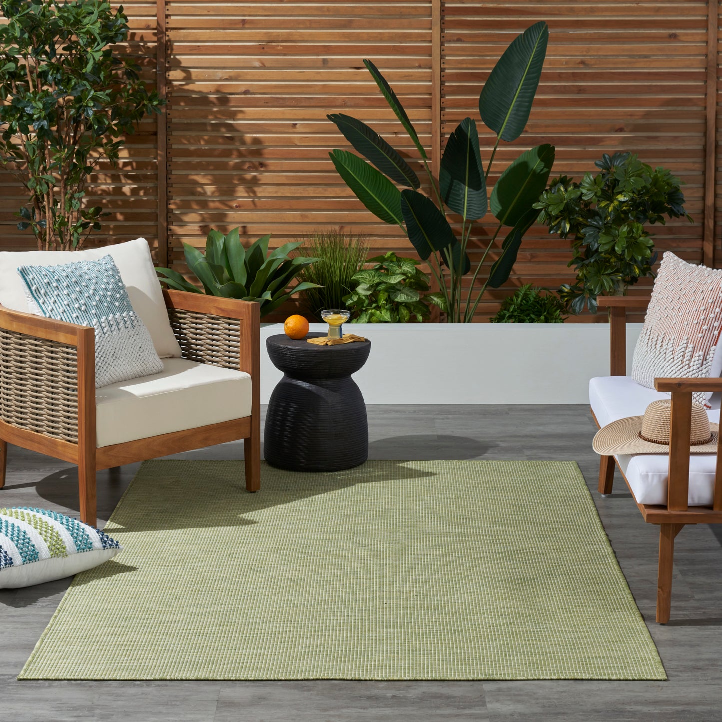 Nourison Positano 10' x 14' Green Modern Rug
