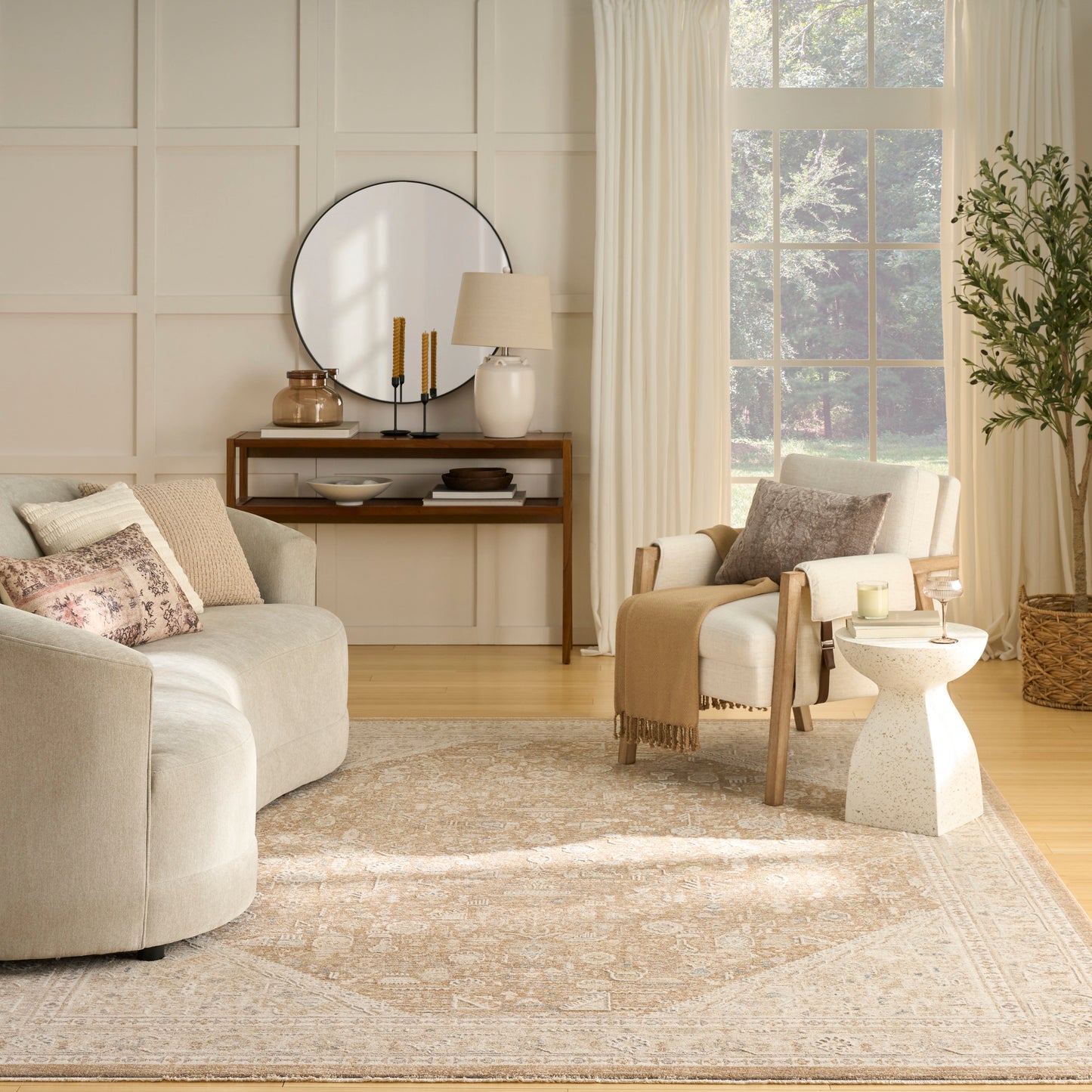Nourison Retreat 9'6" x 13'2" Mocha Vintage Indoor Rug
