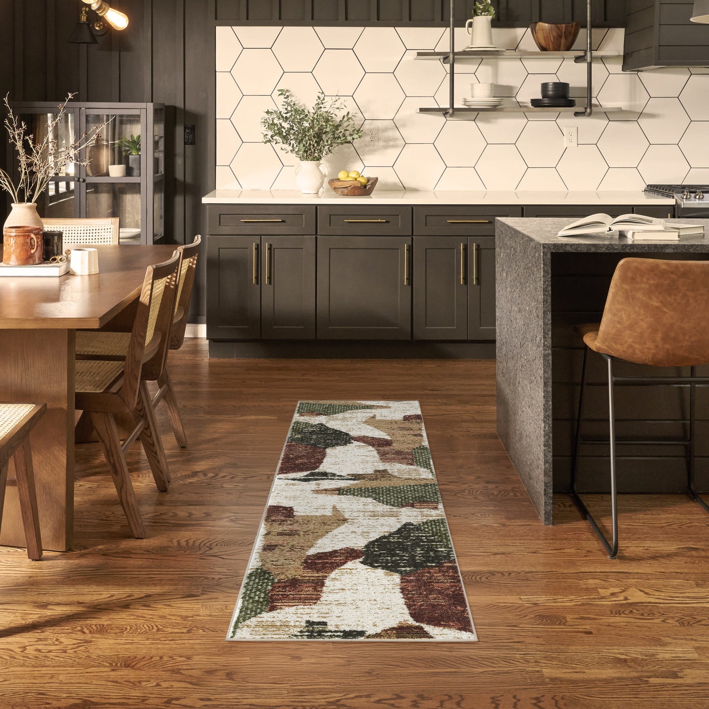 Nourison Nordic 2' x 6' Beige Multi Modern Indoor Rug