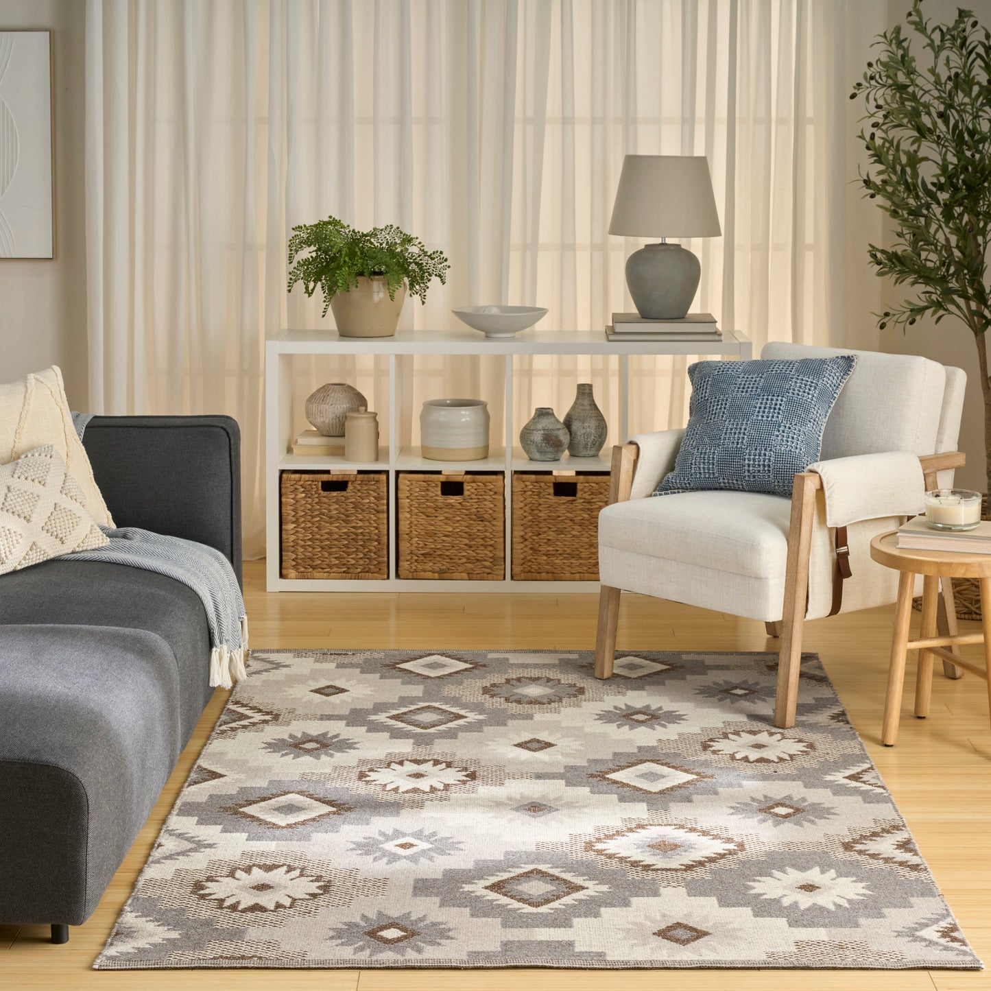 Nourison Copenhagen 8' x 10' Ivory Beige Modern Indoor Rug
