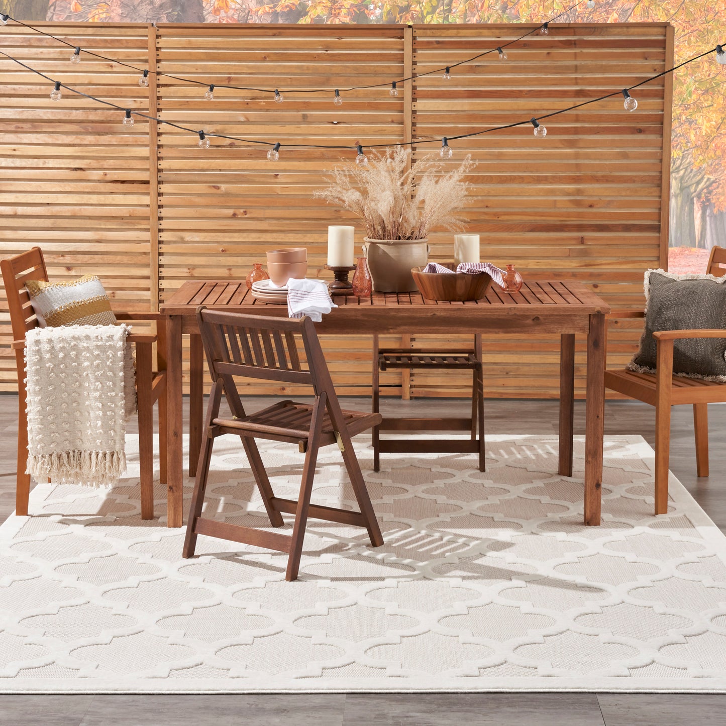 Nourison Easy Care 9' x 12' Ivory White Modern Rug
