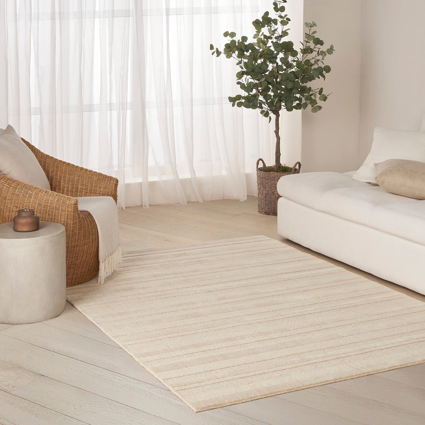 DKNY Pure Multi Weave 5'3" x 7'3" Camel Contemporary Indoor Rug