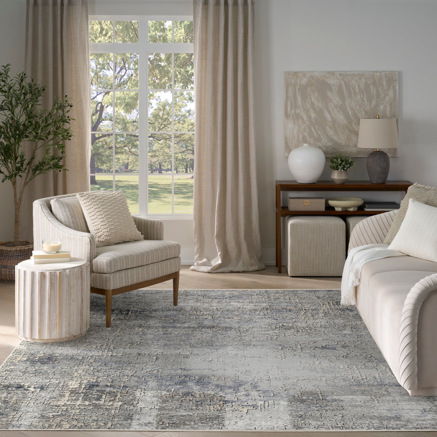 Nourison Quarry 7'10" x 9'10" Dark Grey Modern Indoor Rug