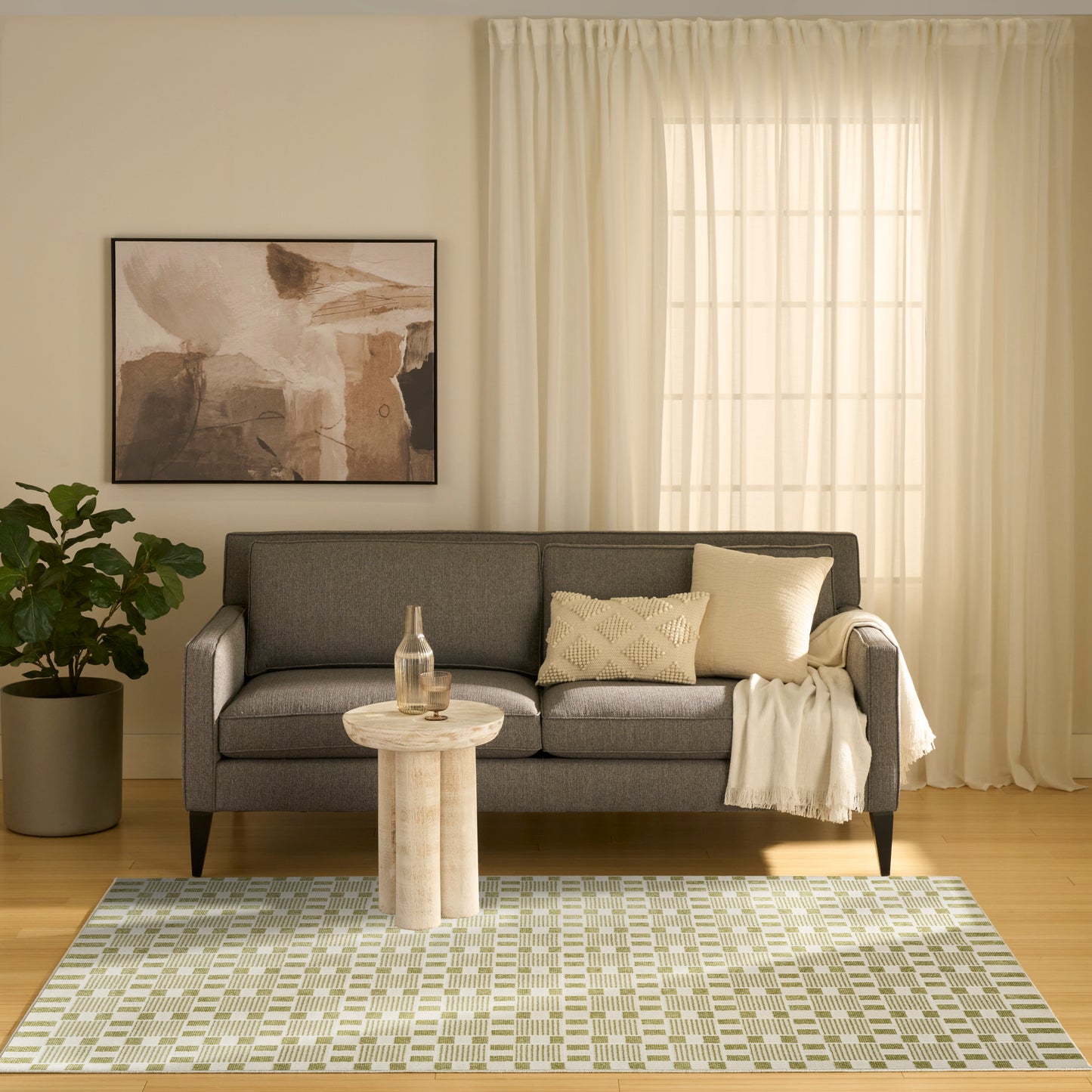 Nourison Nordic 5' x 7' Green Modern Indoor Rug