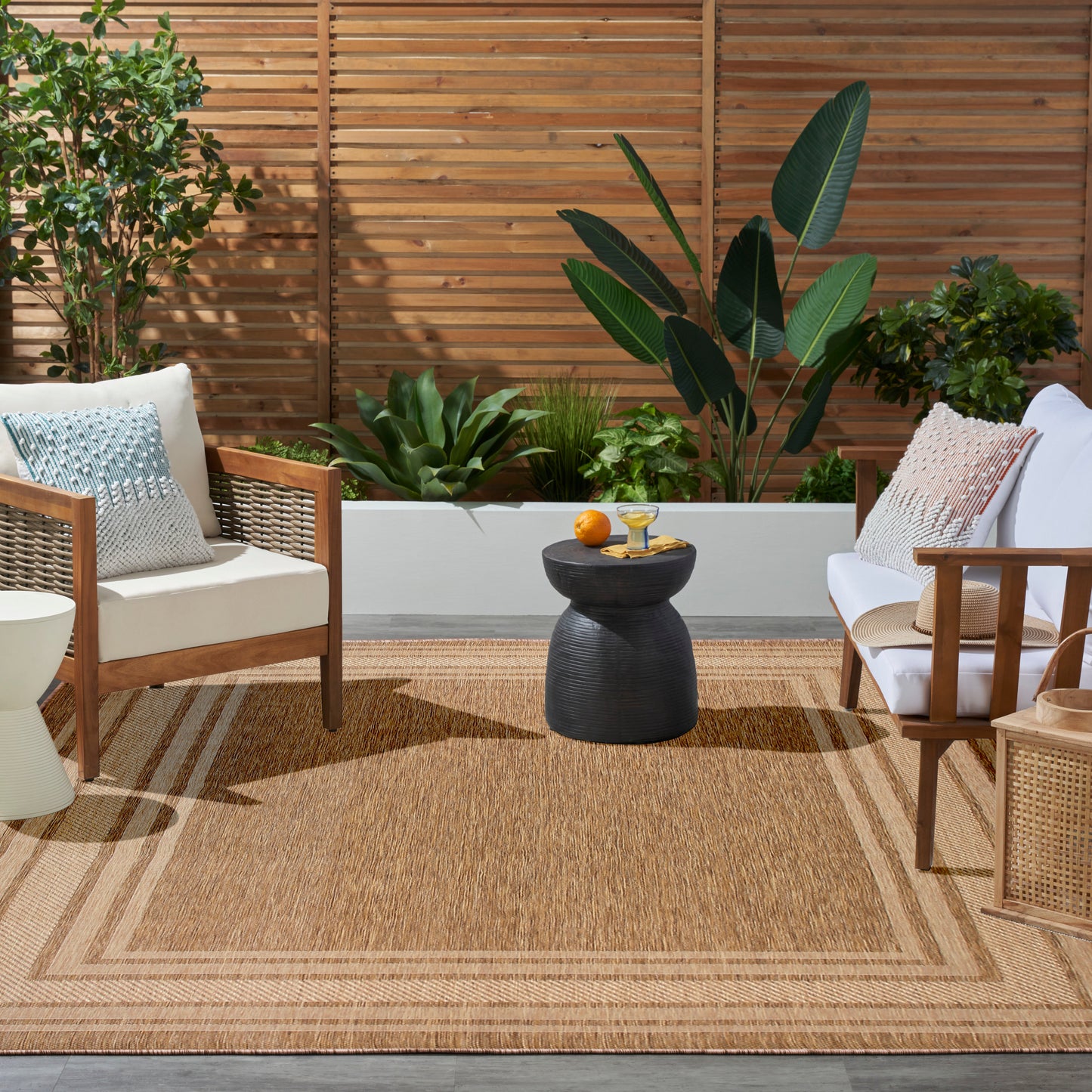 Nourison Horizon Indoor/Outdoor 8' x 10' Natural Modern Rug