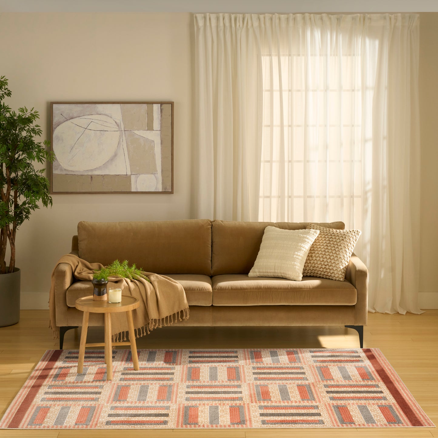 Nourison Nordic 5' x 7' Multicolor Modern Indoor Rug