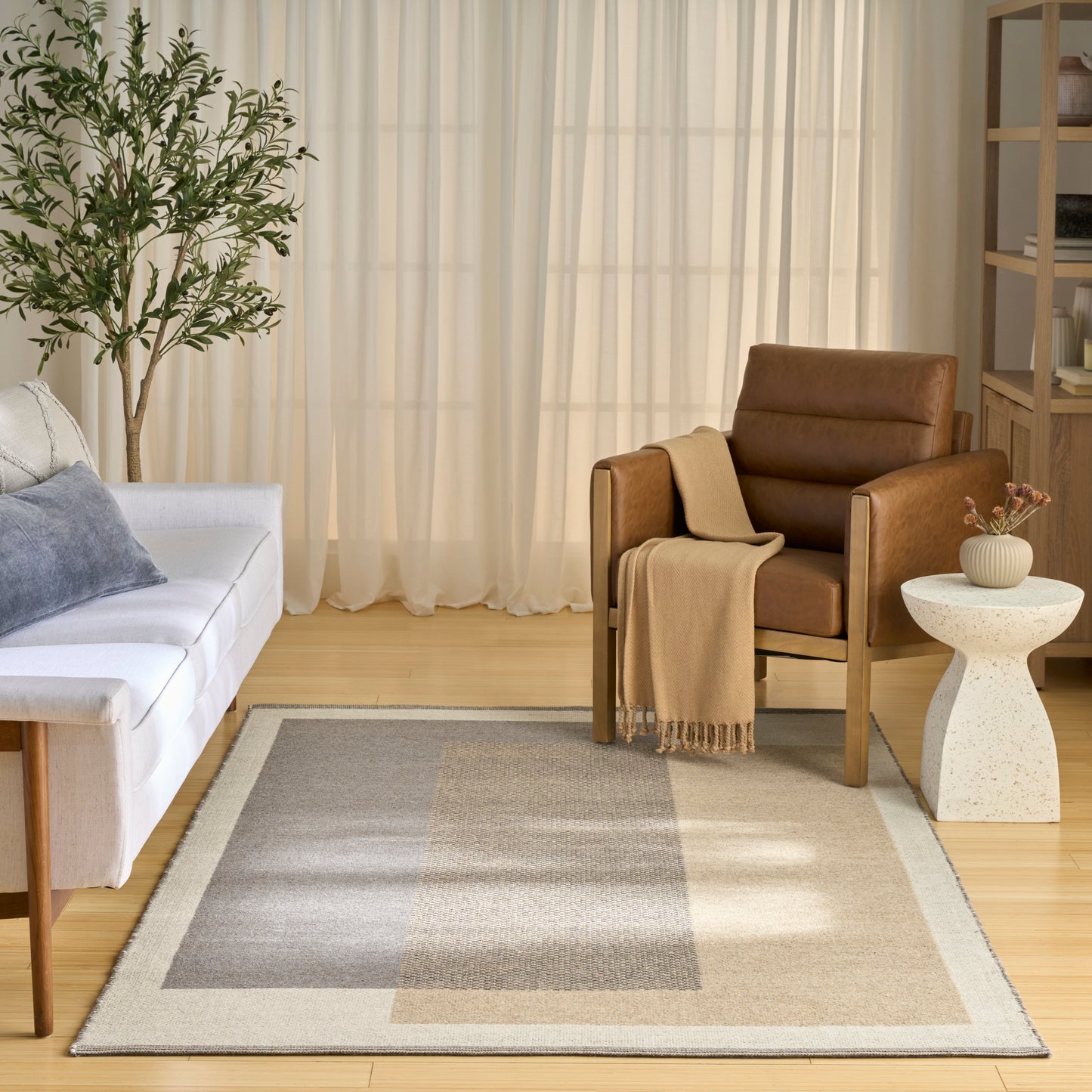 Nourison Copenhagen 8' x 10' Ivory Multicolor Mid-Century Modern Indoor Rug