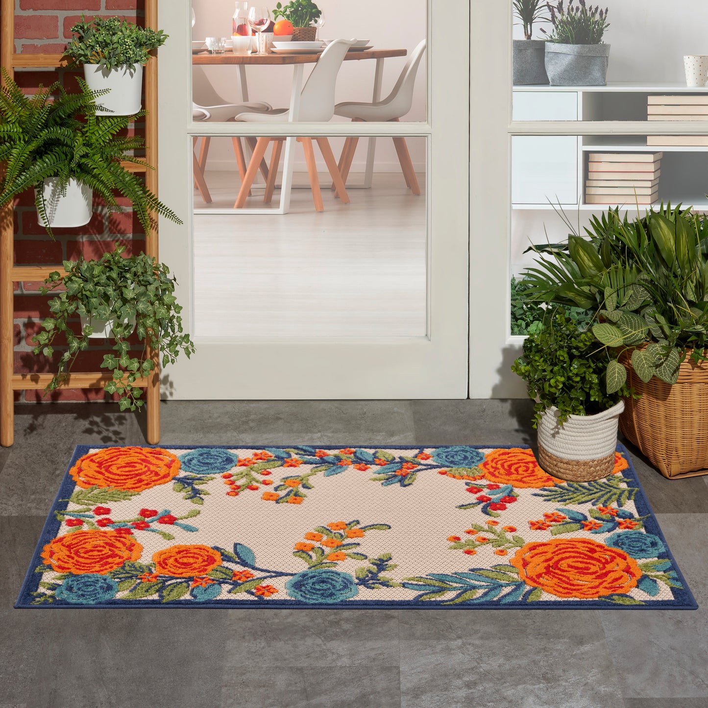 Nourison Aloha 2' x 3' Multicolor Outdoor Rug