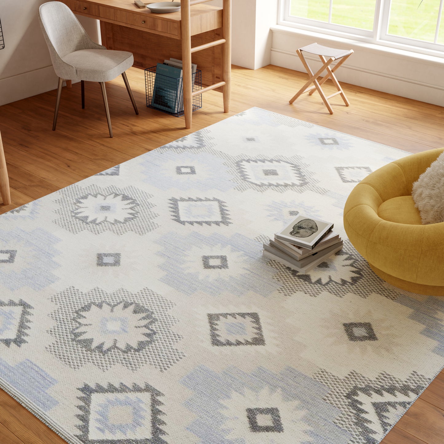 Nourison Copenhagen 8' x 10' Ivory Blue Modern Indoor Rug
