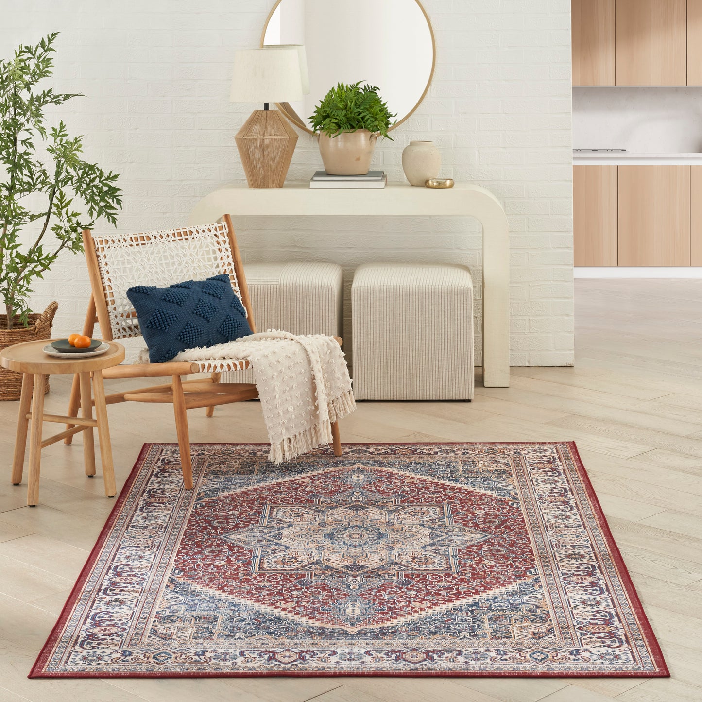 Nourison Vintage Home 6' x 9' Red Blue Bohemian Indoor Rug