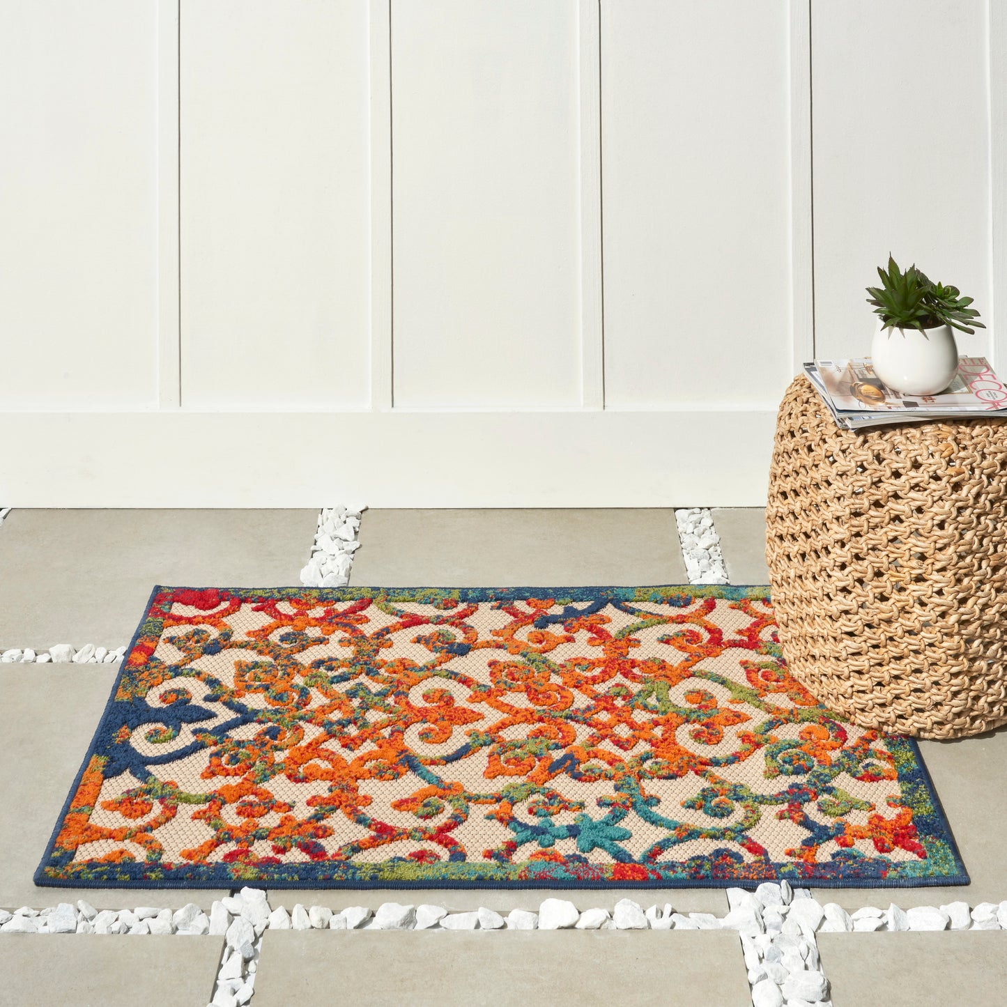 Nourison Aloha 2' x 3' Multicolor Outdoor Rug