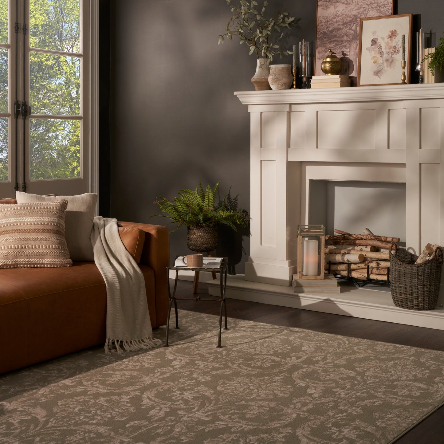 Nourison Jubilant 6' x 9' Olive Vintage Indoor Rug
