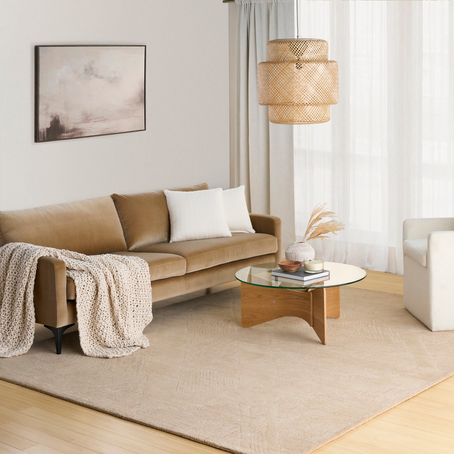 DKNY Pure Patterns 8'6" x 11'6" Camel Modern Indoor Rug