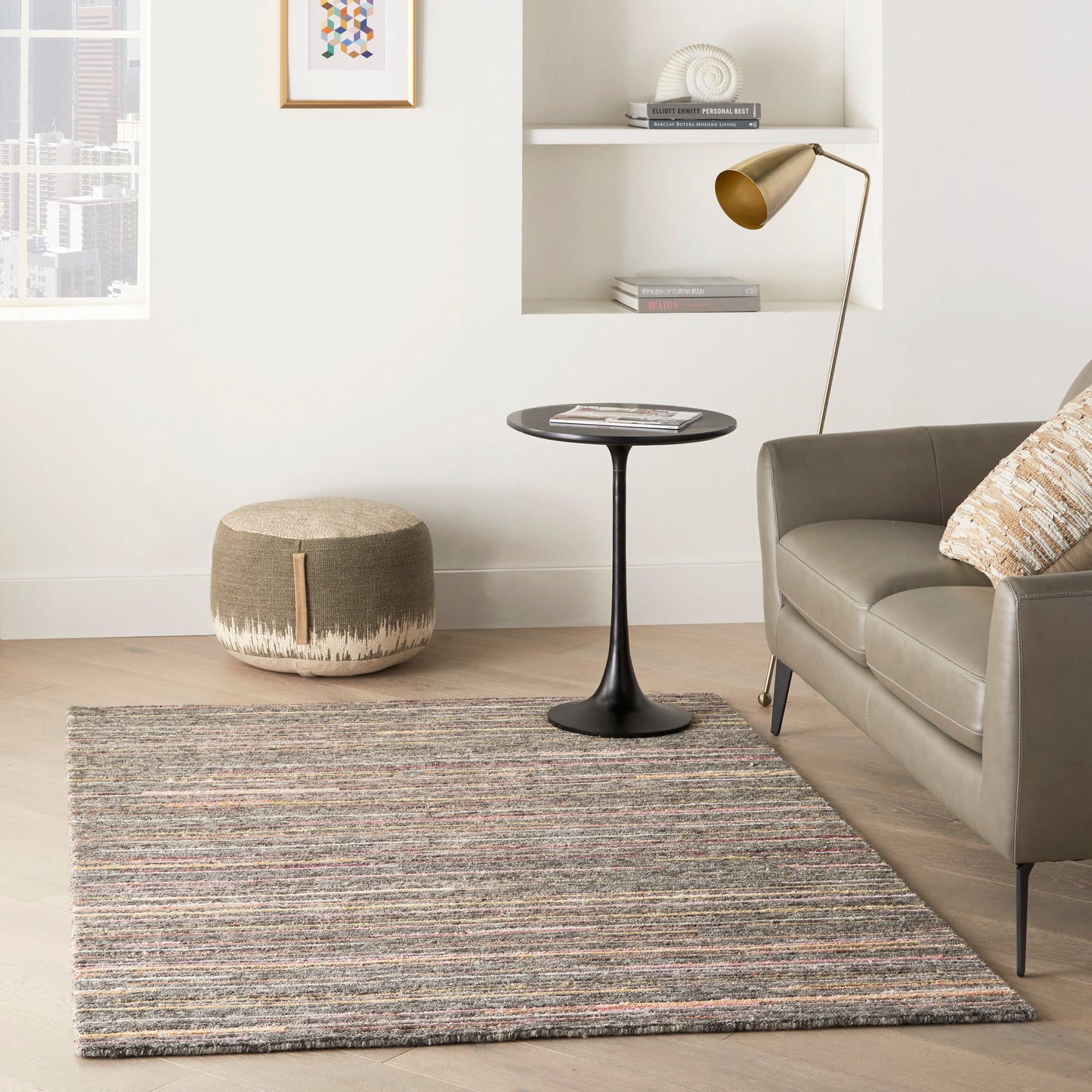 Nourison Plateau 5'6" x 7'5" Grey Flame Modern Indoor Rug