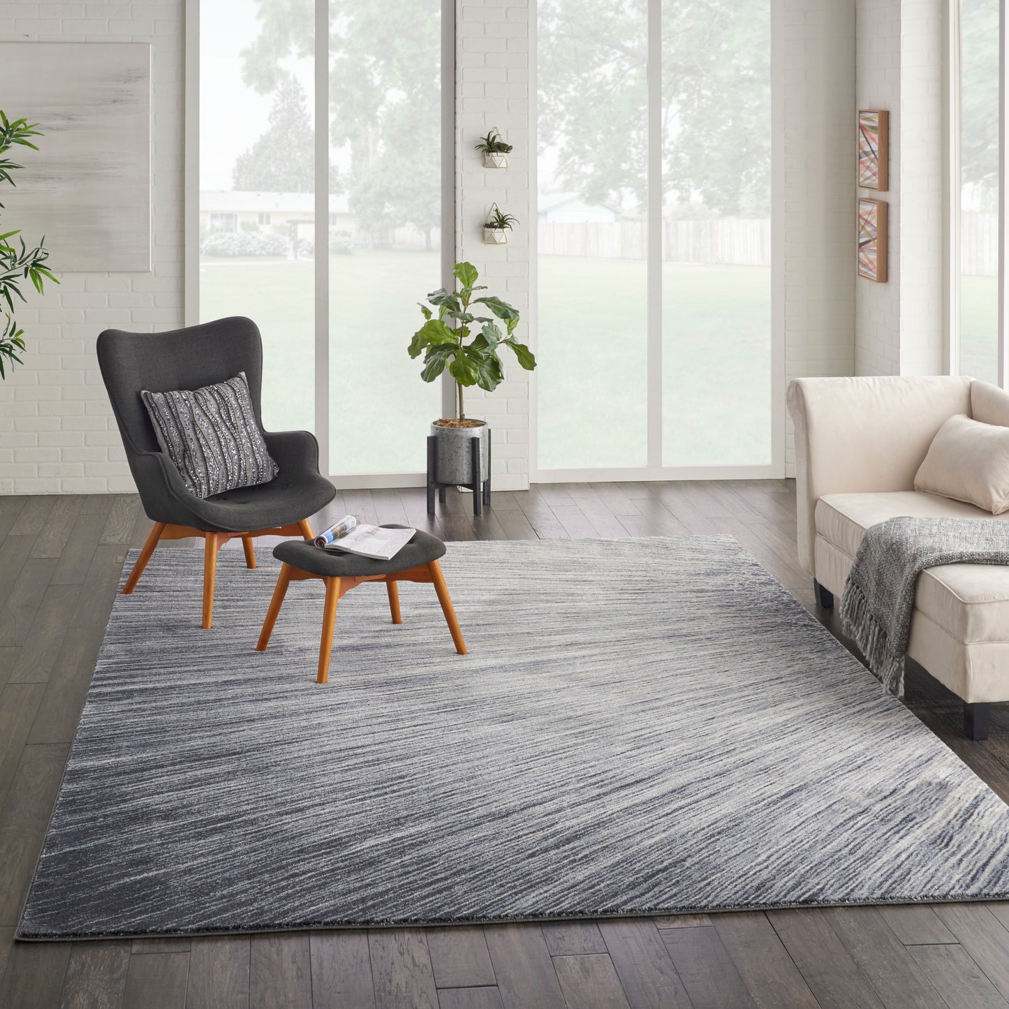 Nourison Moroccan Celebration 7'10" x 10'6" Blue/Grey Modern Indoor Rug