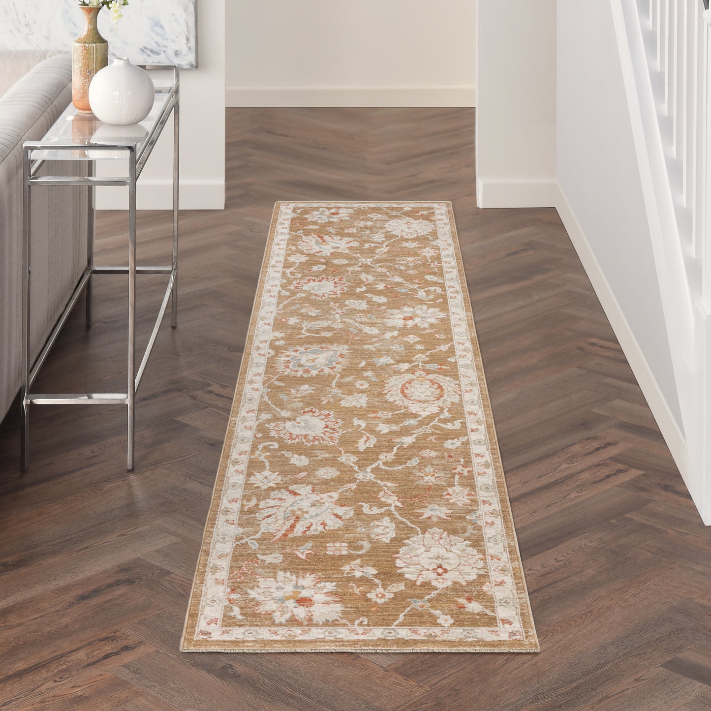 Nourison Infinite 2'3" x 10'2" Mocha Vintage Indoor Rug