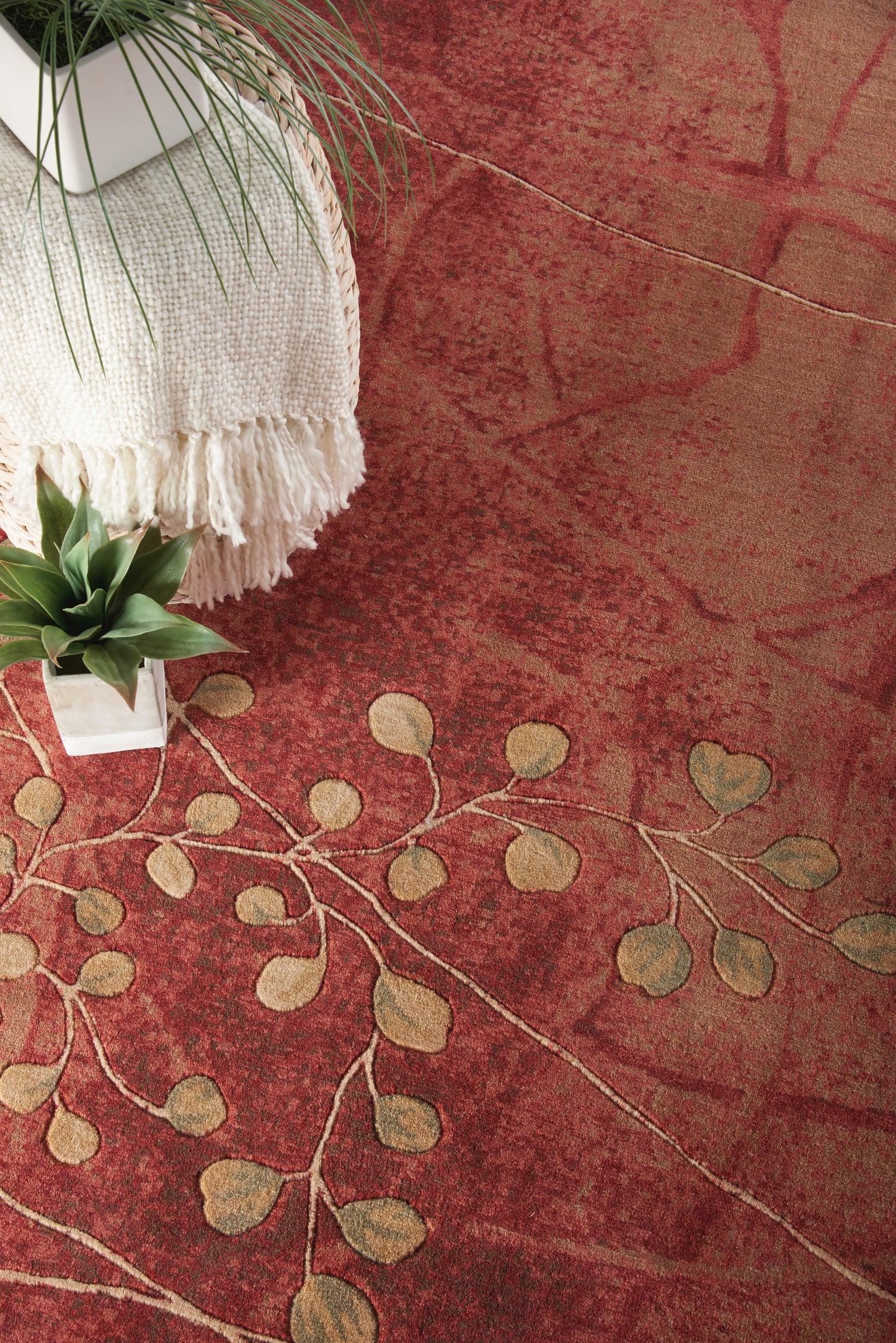 Nourison Somerset 6'7" x 9'7" Flame Rustic Indoor Rug