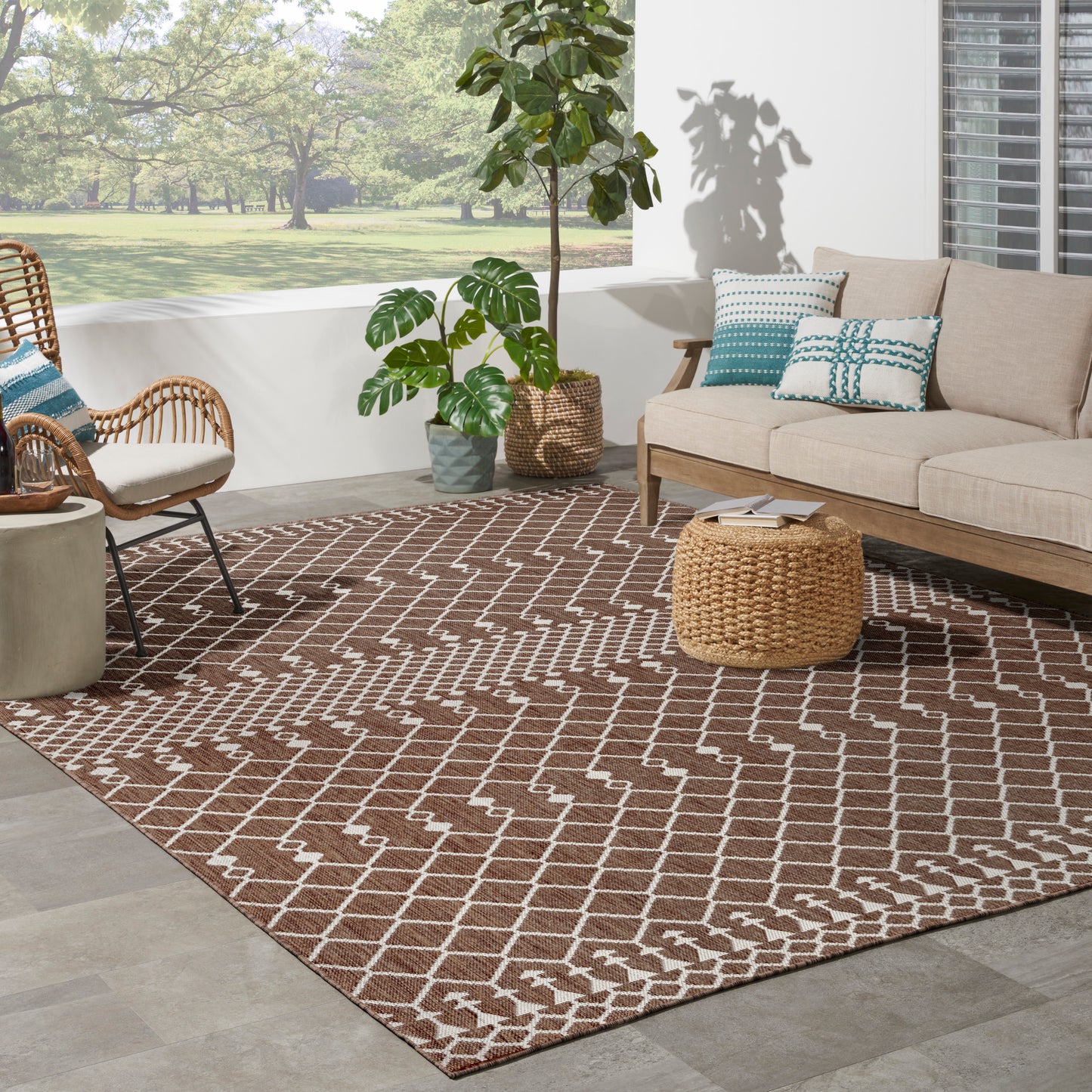 Nourison Positano 10' x 14' Natural Modern Rug