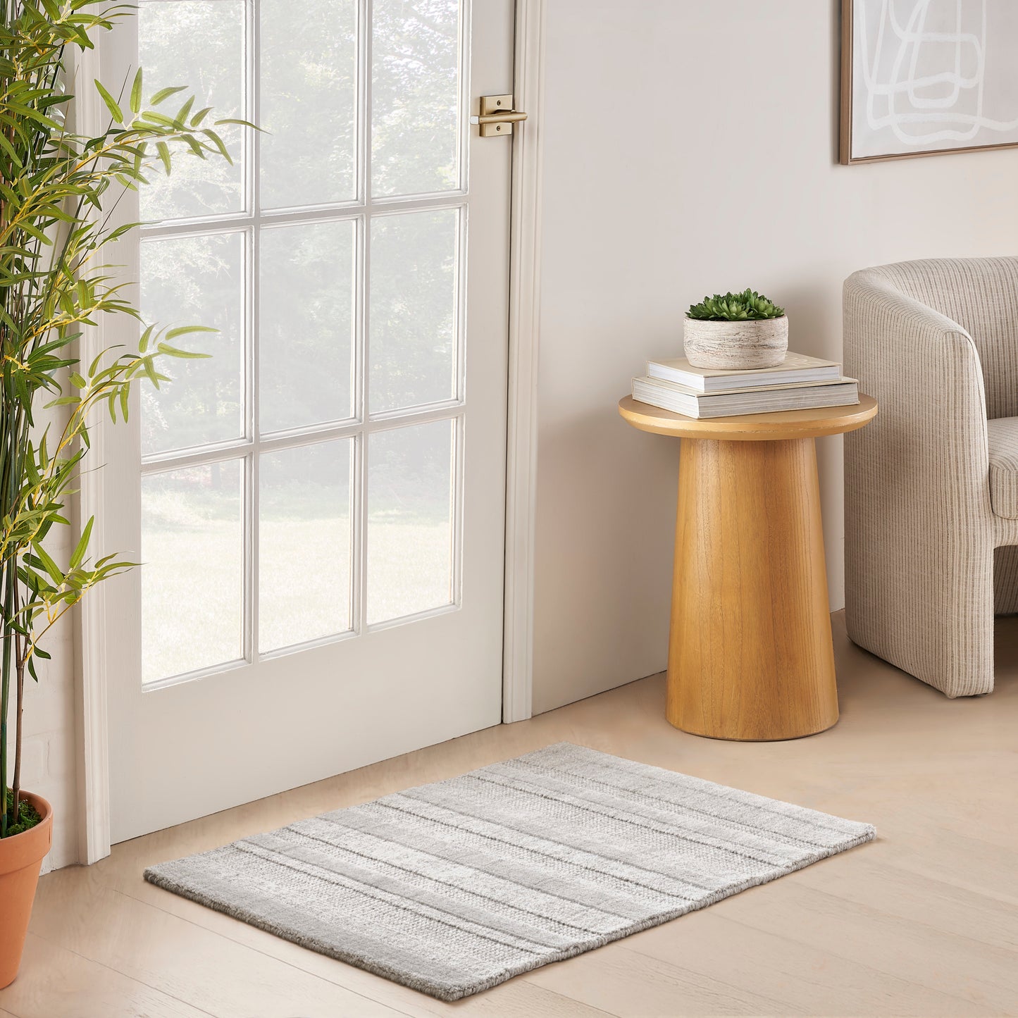 DKNY Pure Multi Weave 2' x 3' Grey Contemporary Indoor Rug