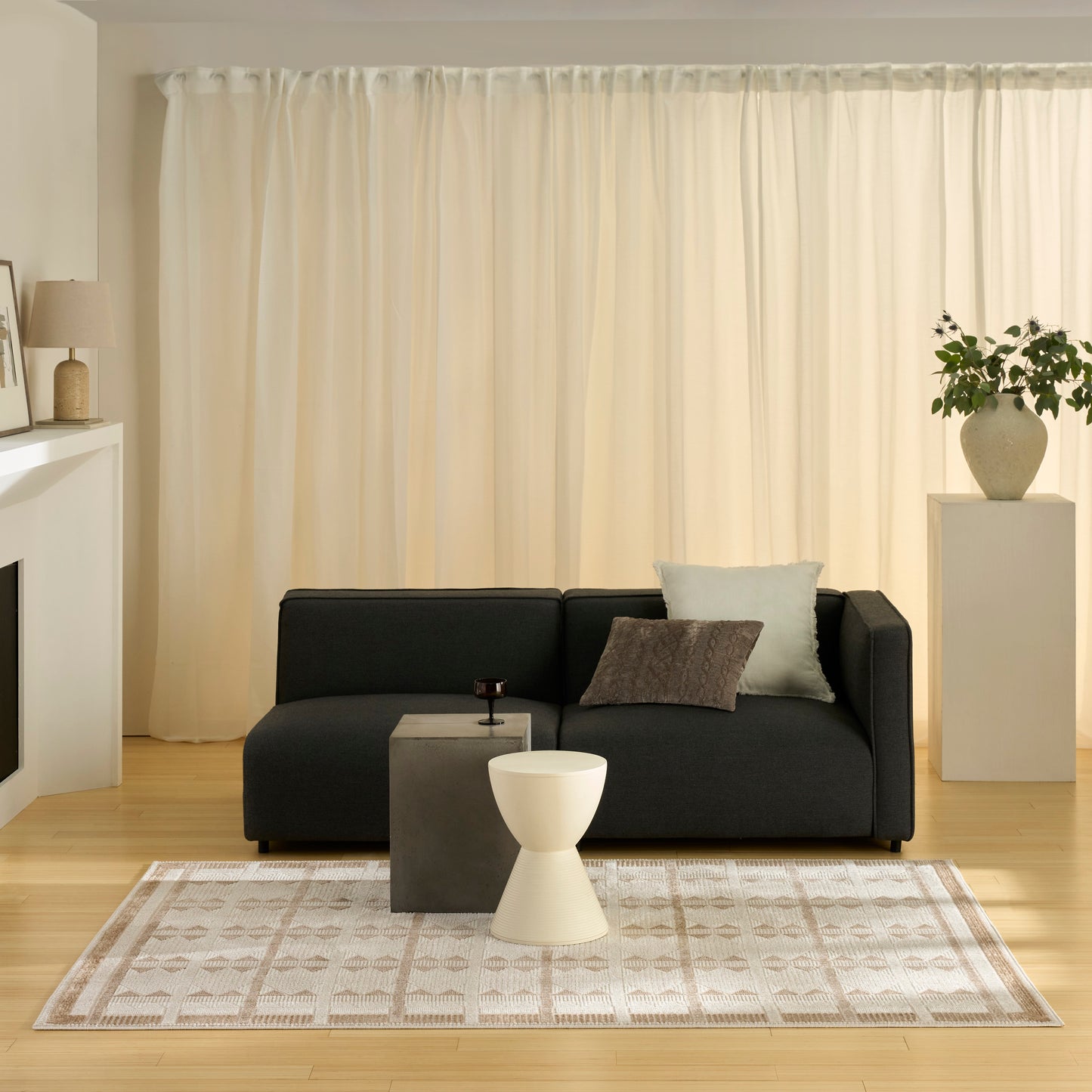 Nourison Nordic 5' x 7' Taupe Modern Indoor Rug