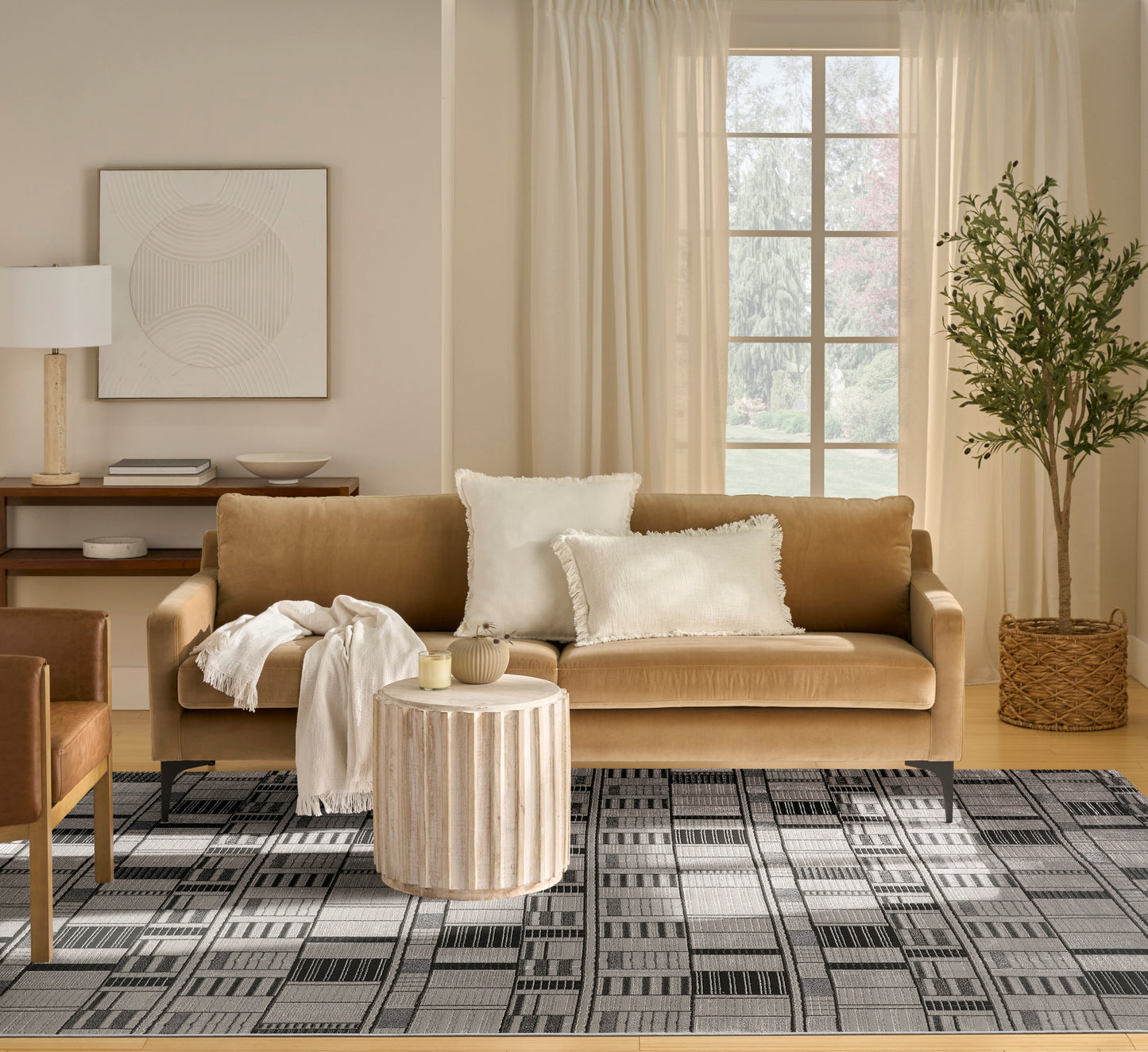 Nourison Nordic 8' x 10' Black Grey Modern Indoor Rug