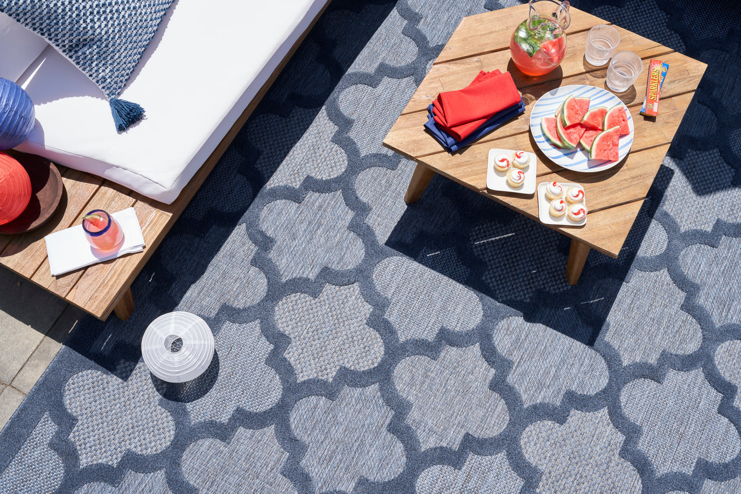 Nourison Easy Care 9' x 12' Denim Blue Modern Rug