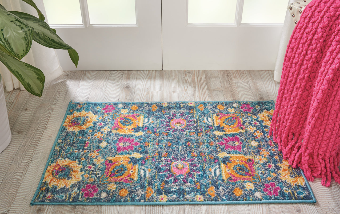 Nourison Passion 1'10" x 2'10" Denim Bohemian Indoor Rug