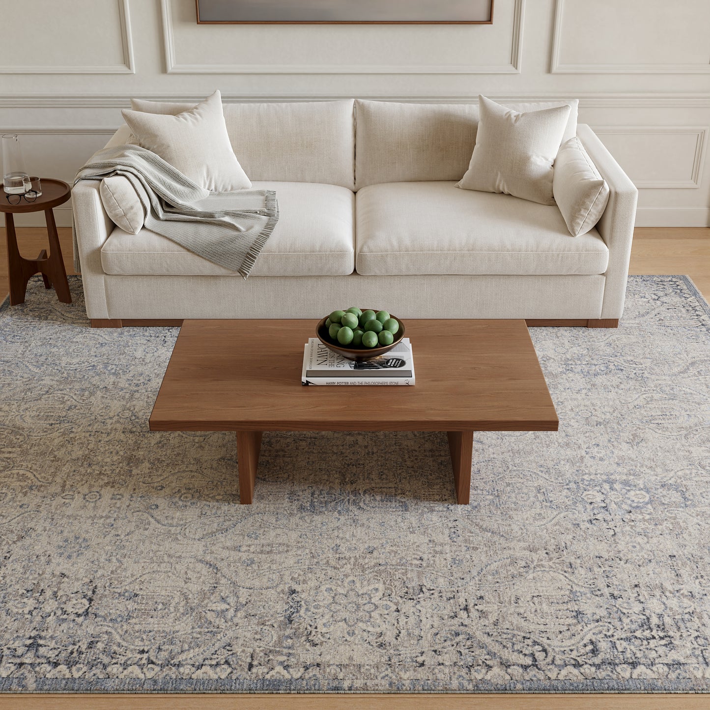 Nourison Sultana 7'10" x 10'2" Grey Blue Vintage Indoor Rug