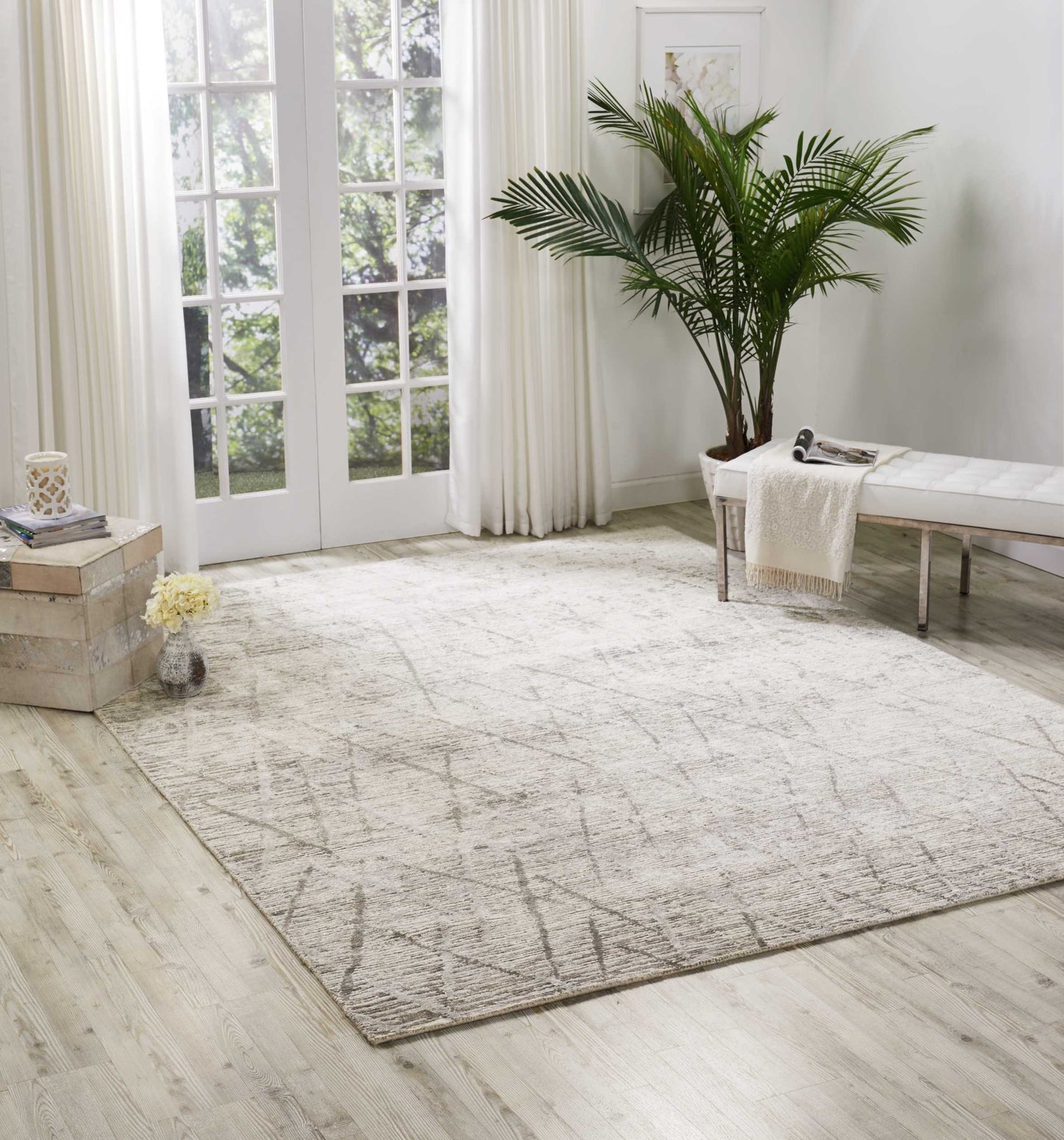Nourison Ocean 2' x 3' Stone Modern Indoor Rug