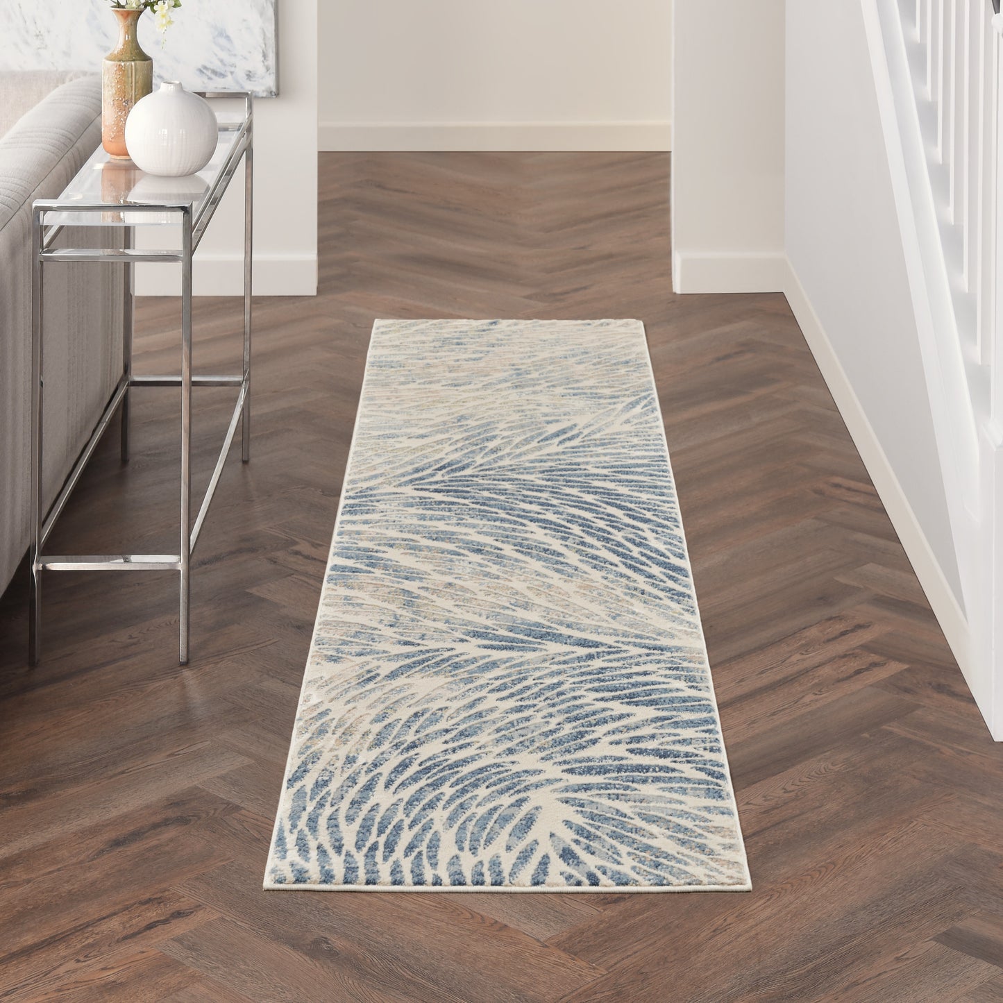 Nourison Exhale 2'2" x 7'6" Multicolor Modern Indoor Rug