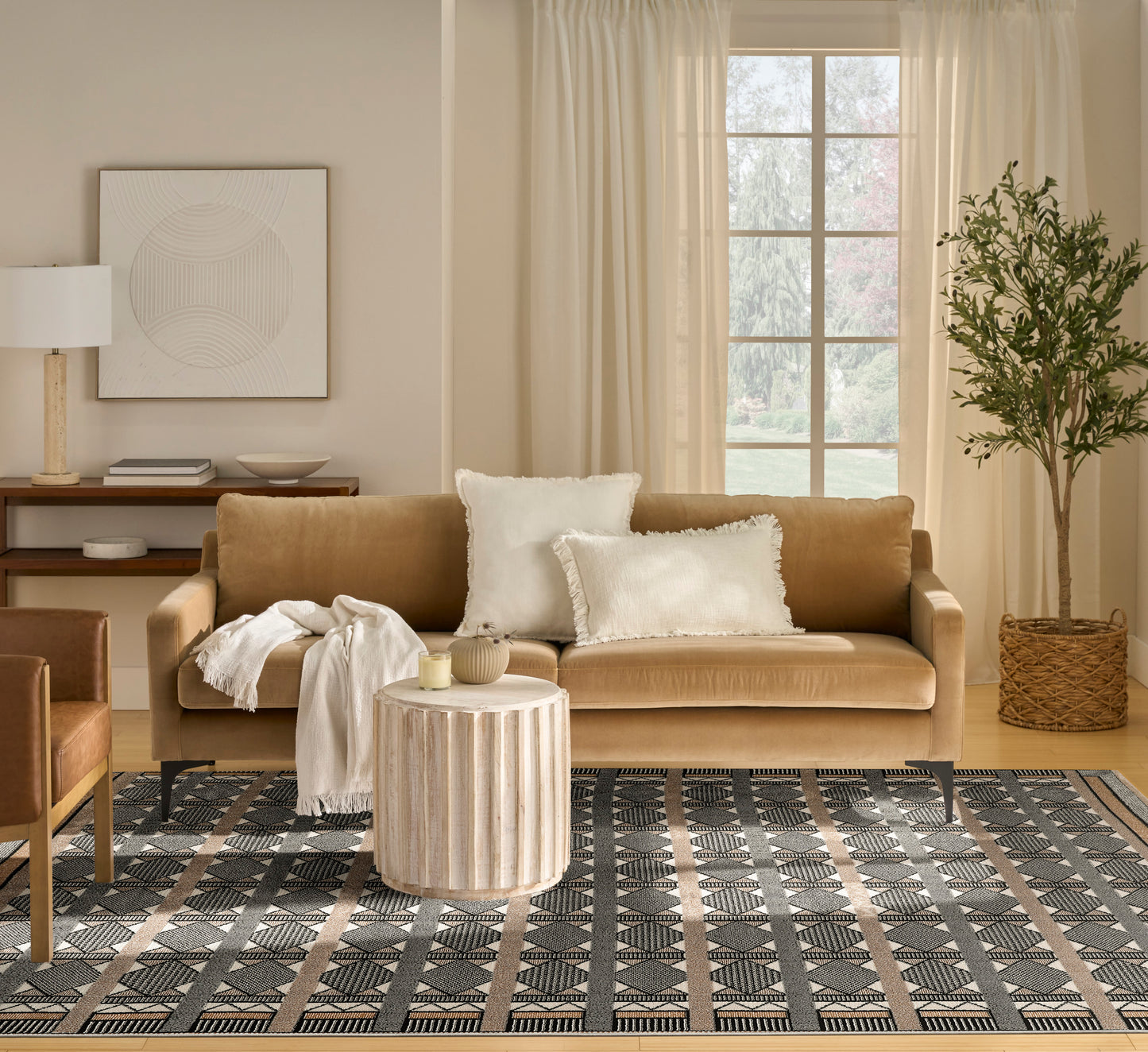 Nourison Nordic 8' x 10' Ivory Multicolor Modern Indoor Rug