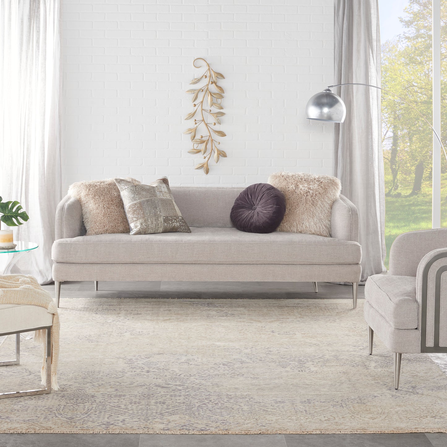 Nourison Aldora 7'9" x 9'9" Opal Vintage Indoor Rug