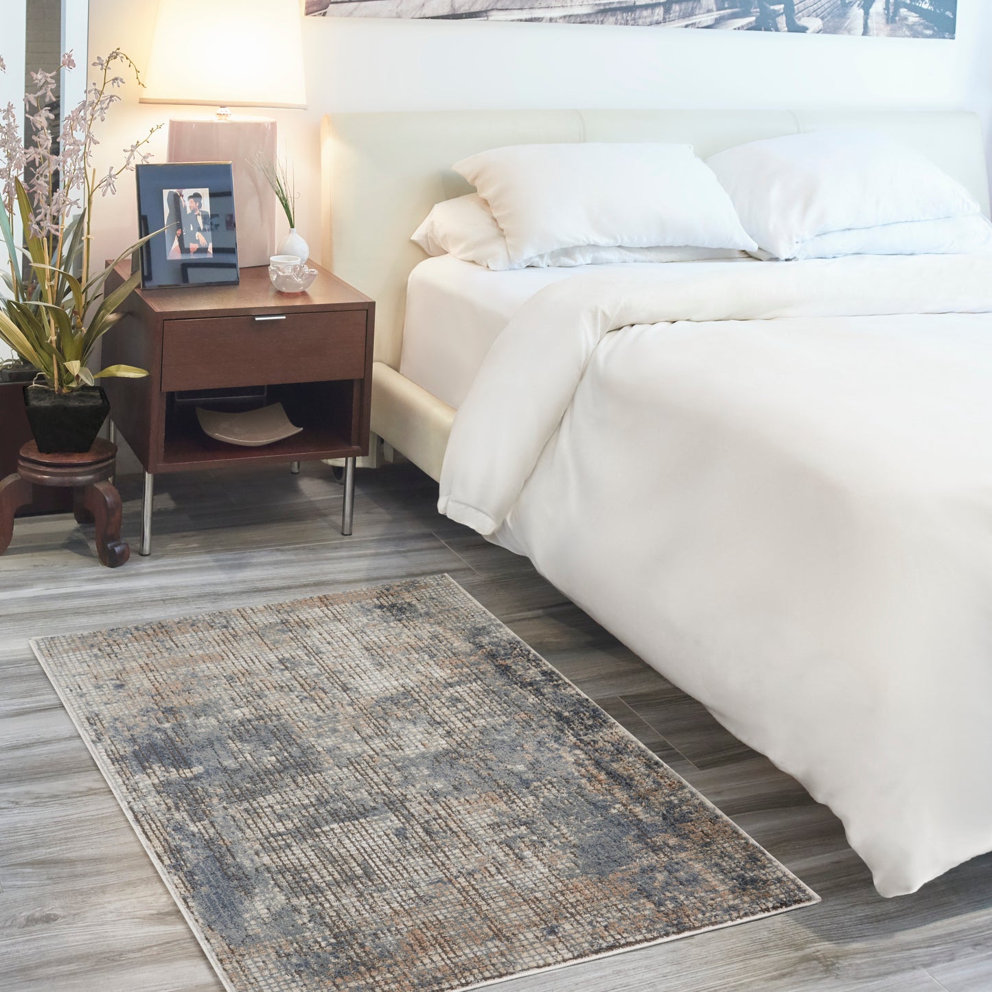 Nourison Quarry 3' x 5' Blue Beige Modern Indoor Rug