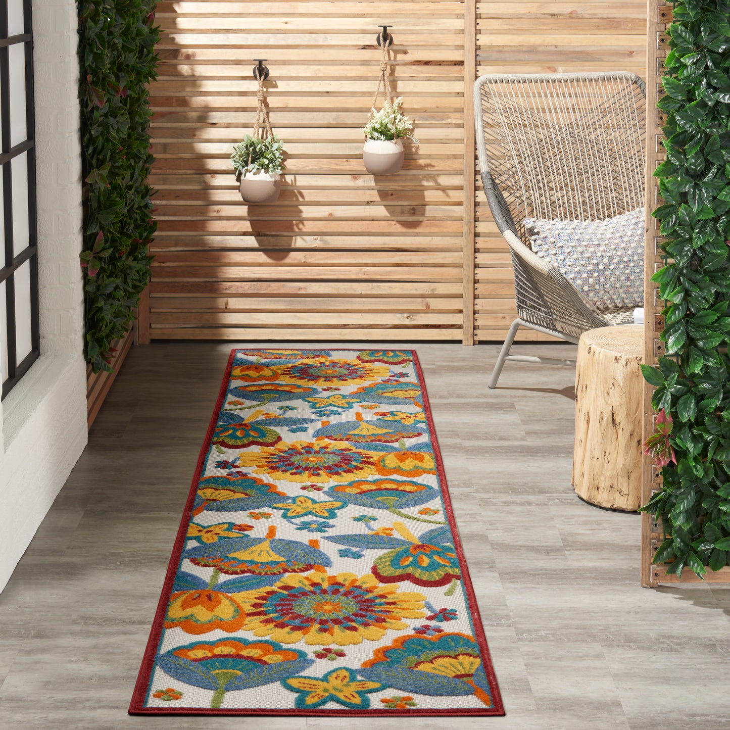 Nourison Aloha 2'3" x 10' Multicolor Contemporary Rug