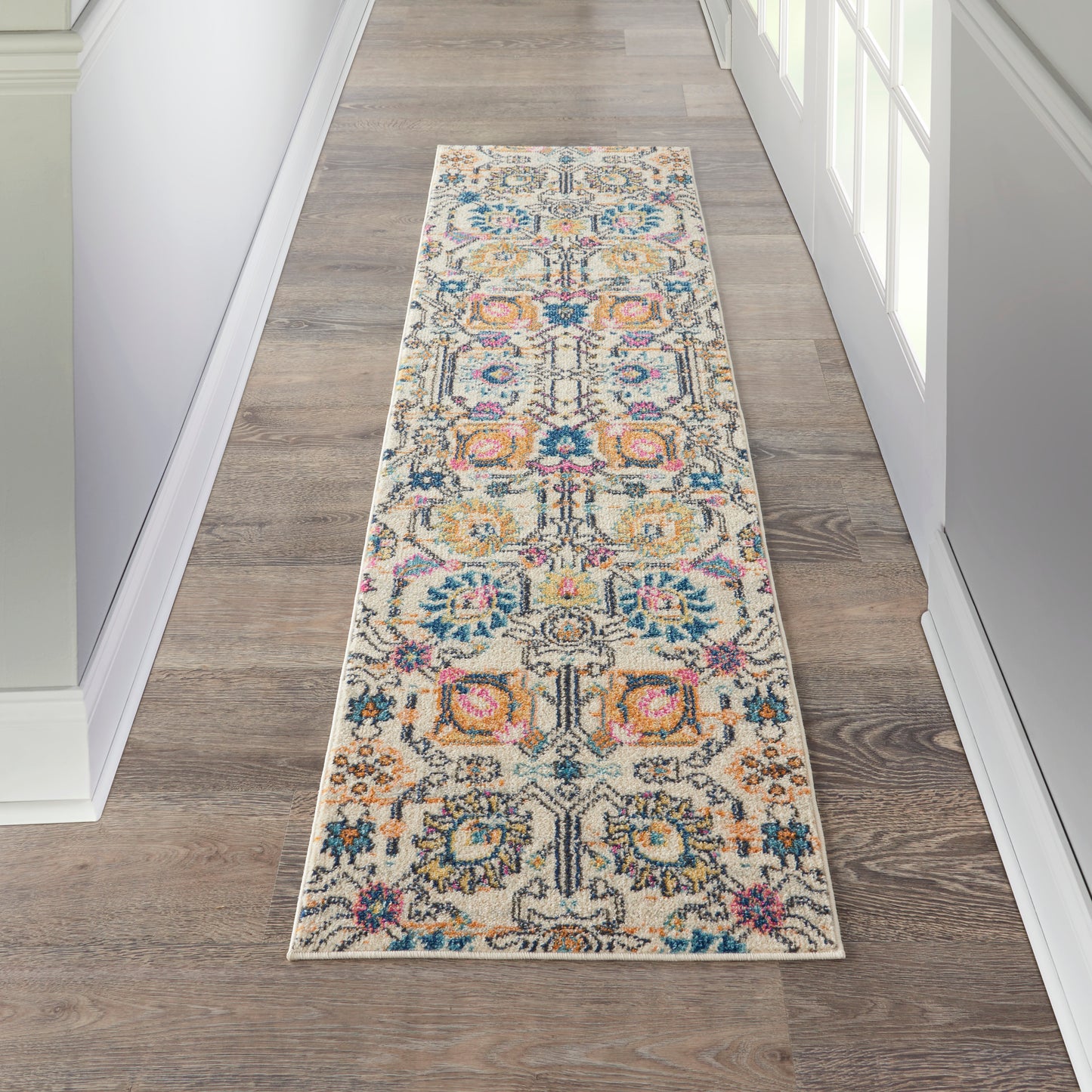 Nourison Passion 2'2" x 7'6" Ivory/Multi Bohemian Indoor Rug