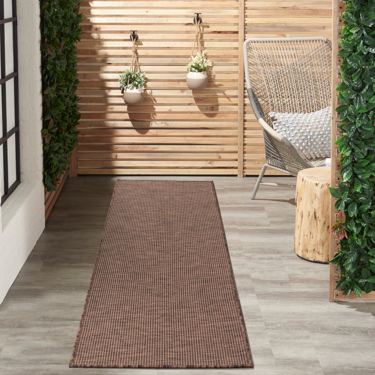 Nourison Positano 2'2" x 10' Natural Modern Rug