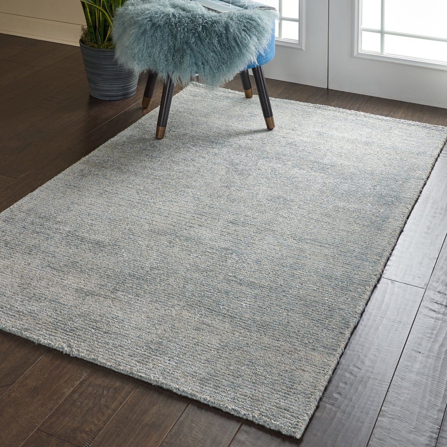 Nourison Weston 5'3" x 7'5" Aquamarine Modern Indoor Rug
