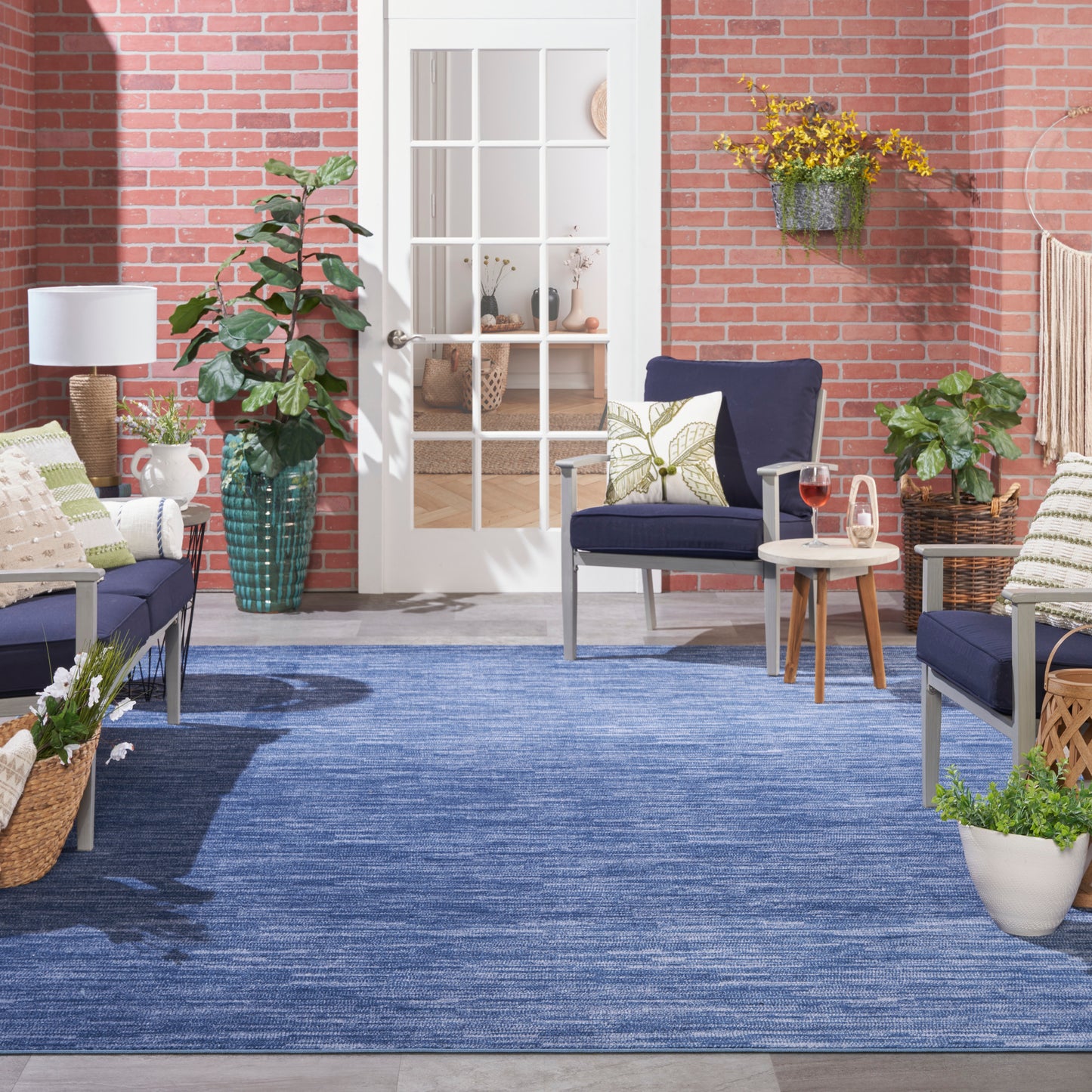 Nourison Nourison Essentials 10' x 14' Navy Blue Outdoor Rug