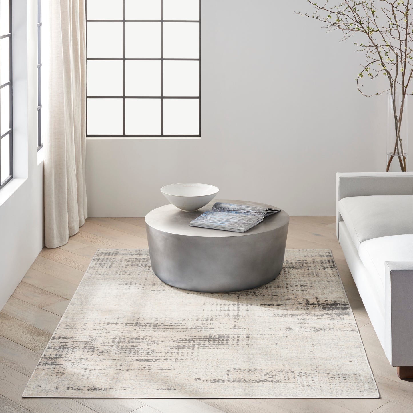 Calvin Klein CK950 Rush 4' x 6' Ivory Beige Modern Indoor Rug