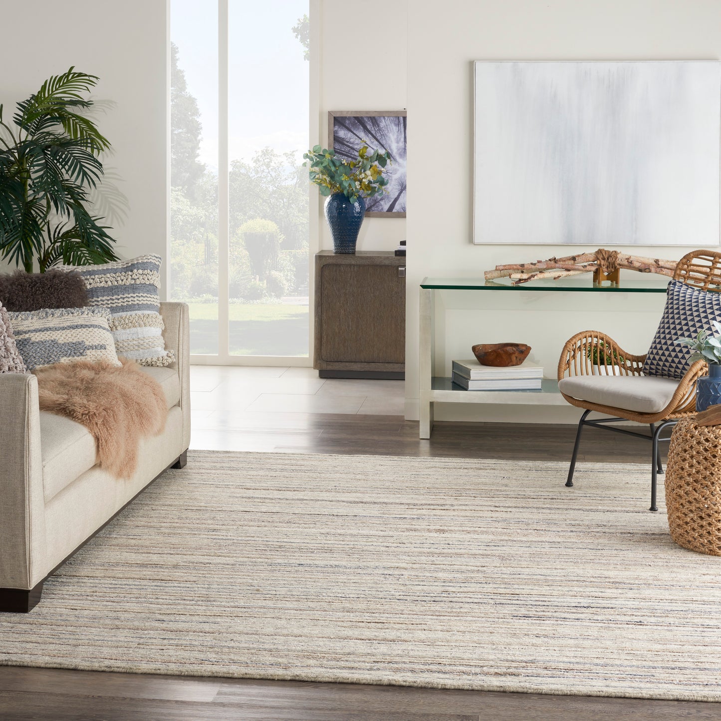 Nourison Plateau 7'9" x 9'9" Ivory Modern Indoor Rug