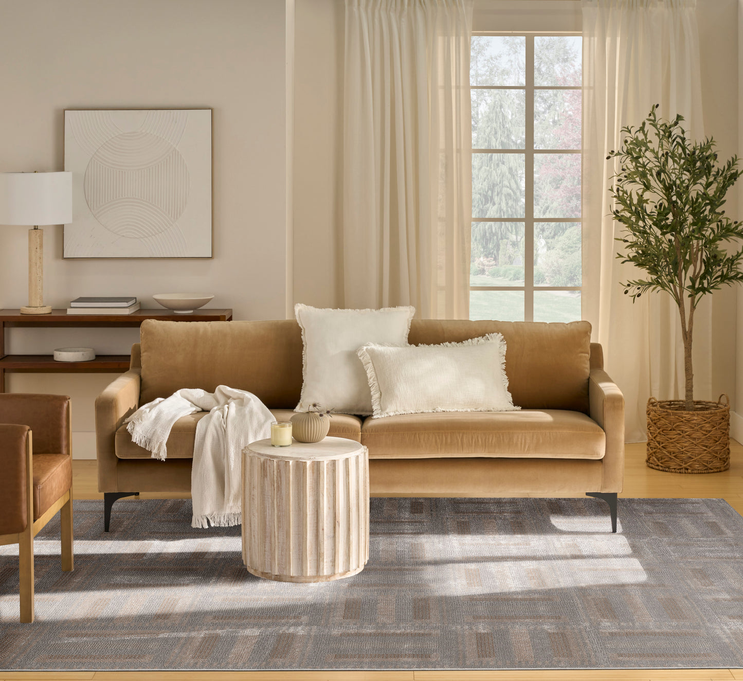 Nourison Nordic 8' x 10' Grey Multicolor Modern Indoor Rug