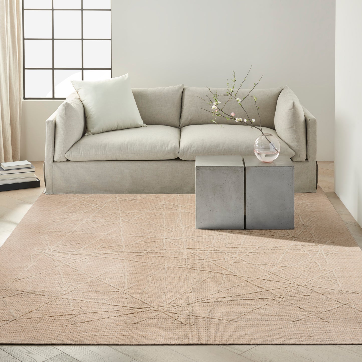 Calvin Klein CK044 Wander 9'9" x 13'9" Natural Modern Indoor Rug