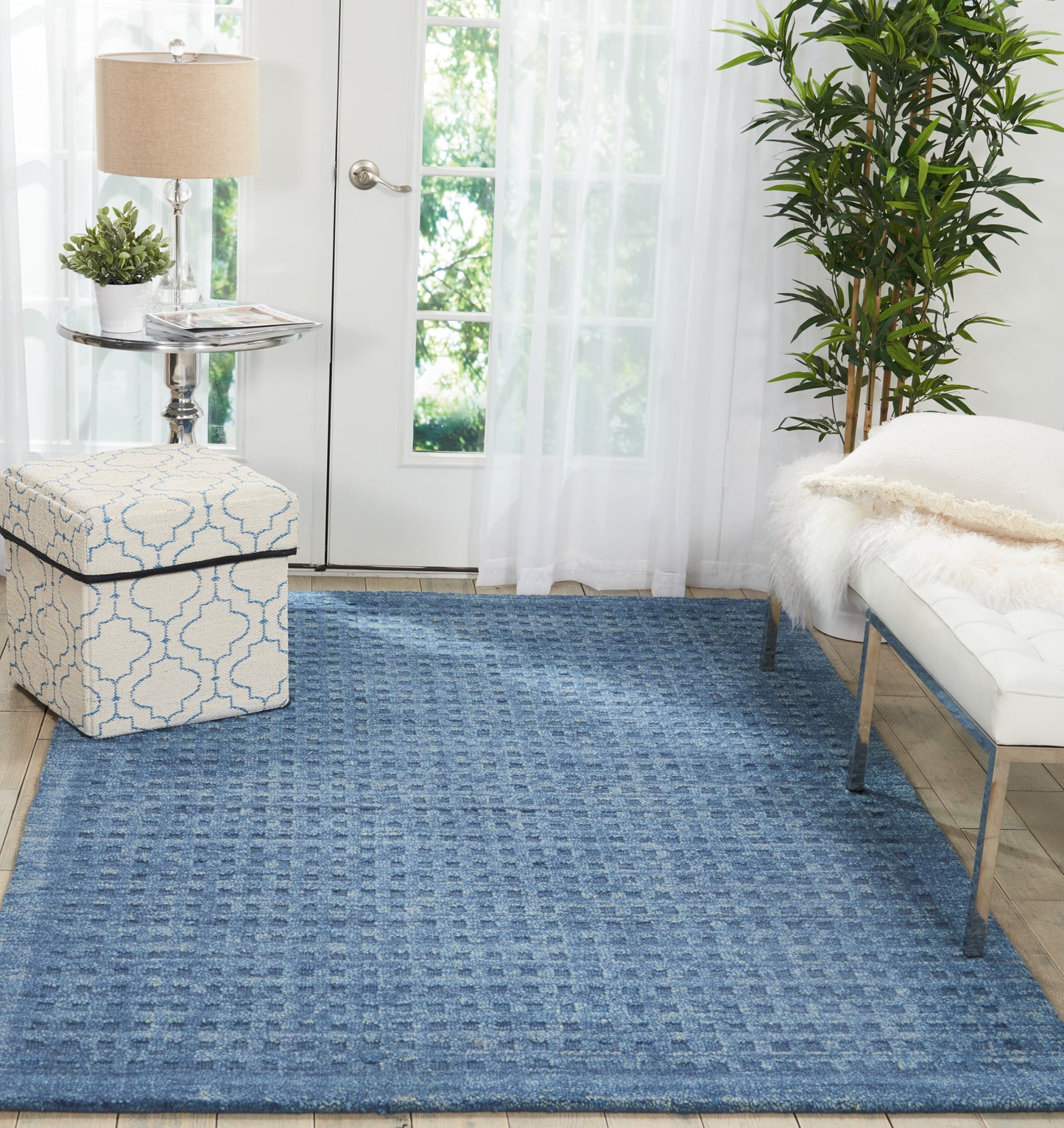 Nourison Marana 5' x 7'6" Navy Contemporary Indoor Rug