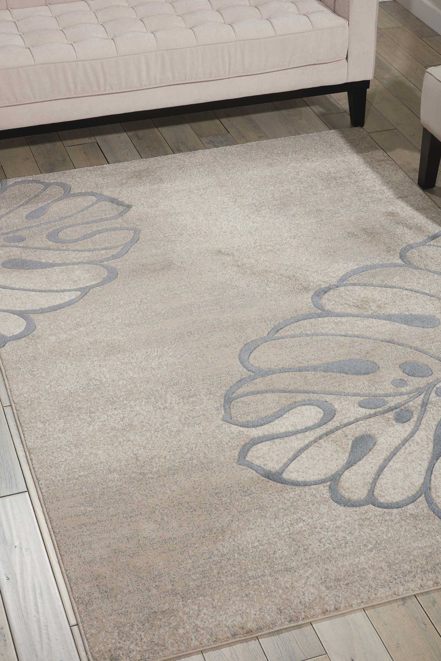 Nourison Maxell 3'10" x 5'10" Beige Modern Indoor Rug