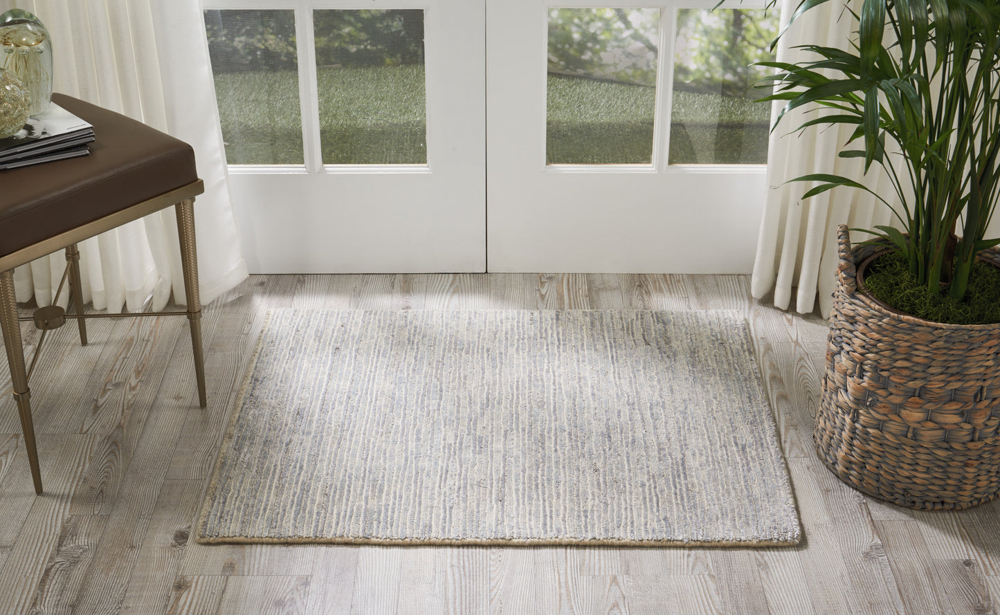 Nourison Ocean 2' x 3' Mist Modern Indoor Rug