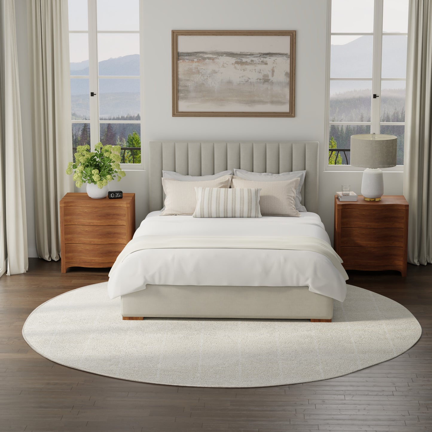 Nourison Serenity Home 8' x Round Ivory Modern Indoor Rug
